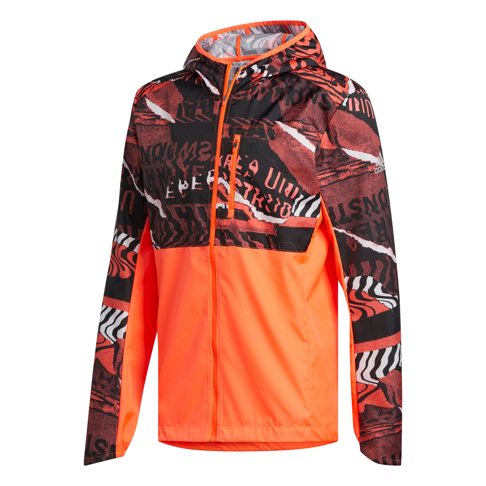 Adidas own the shop run jacket orange
