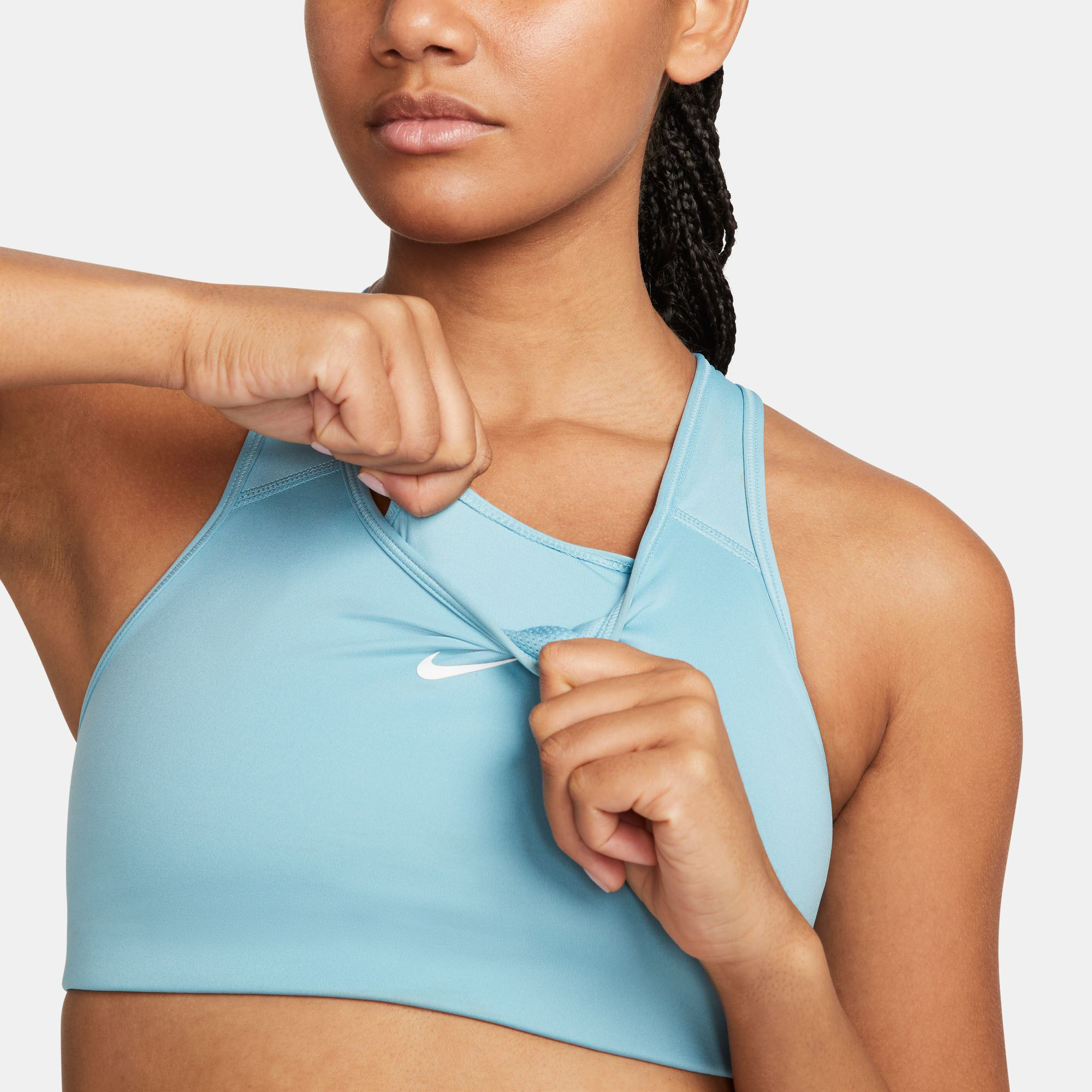Light blue nike sports bra top