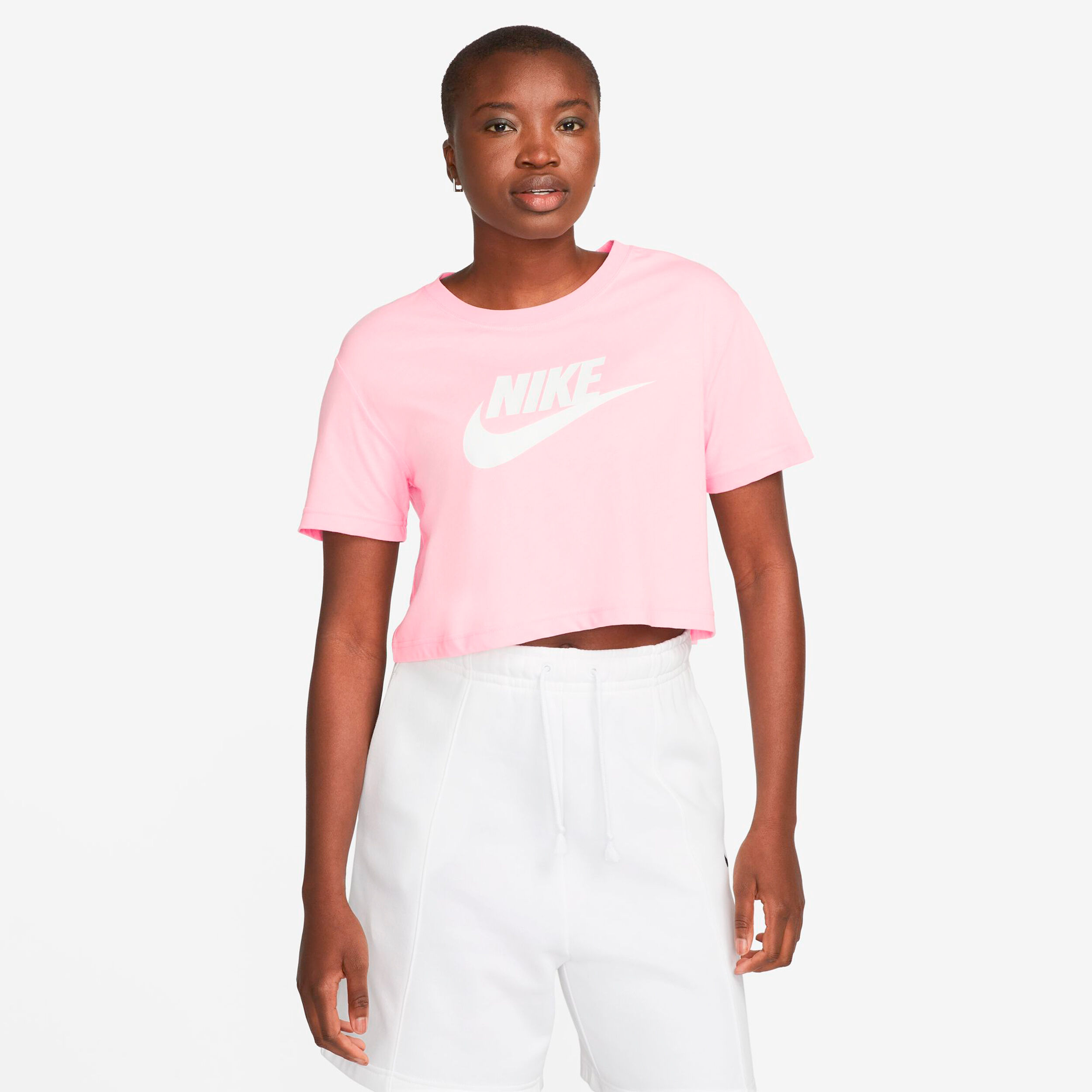 Buy Nike Sportswear Essential Cropped T-Shirt Women Pink