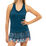 Wavy V-Neck Tank with Bra