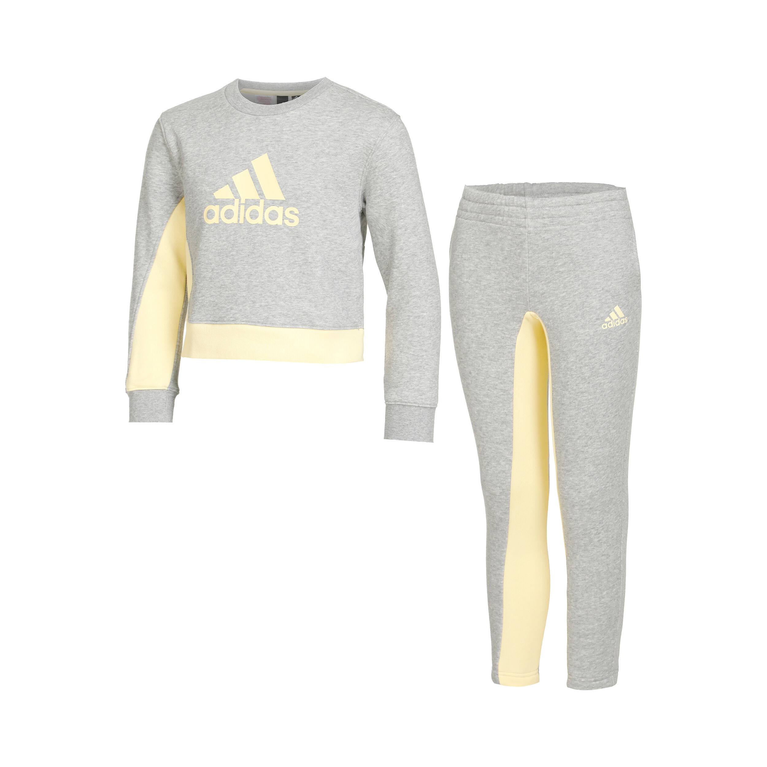 Girls grey adidas tracksuit hotsell