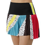 Lucky in Love Hi-Retro Color Block Pleated Skirt