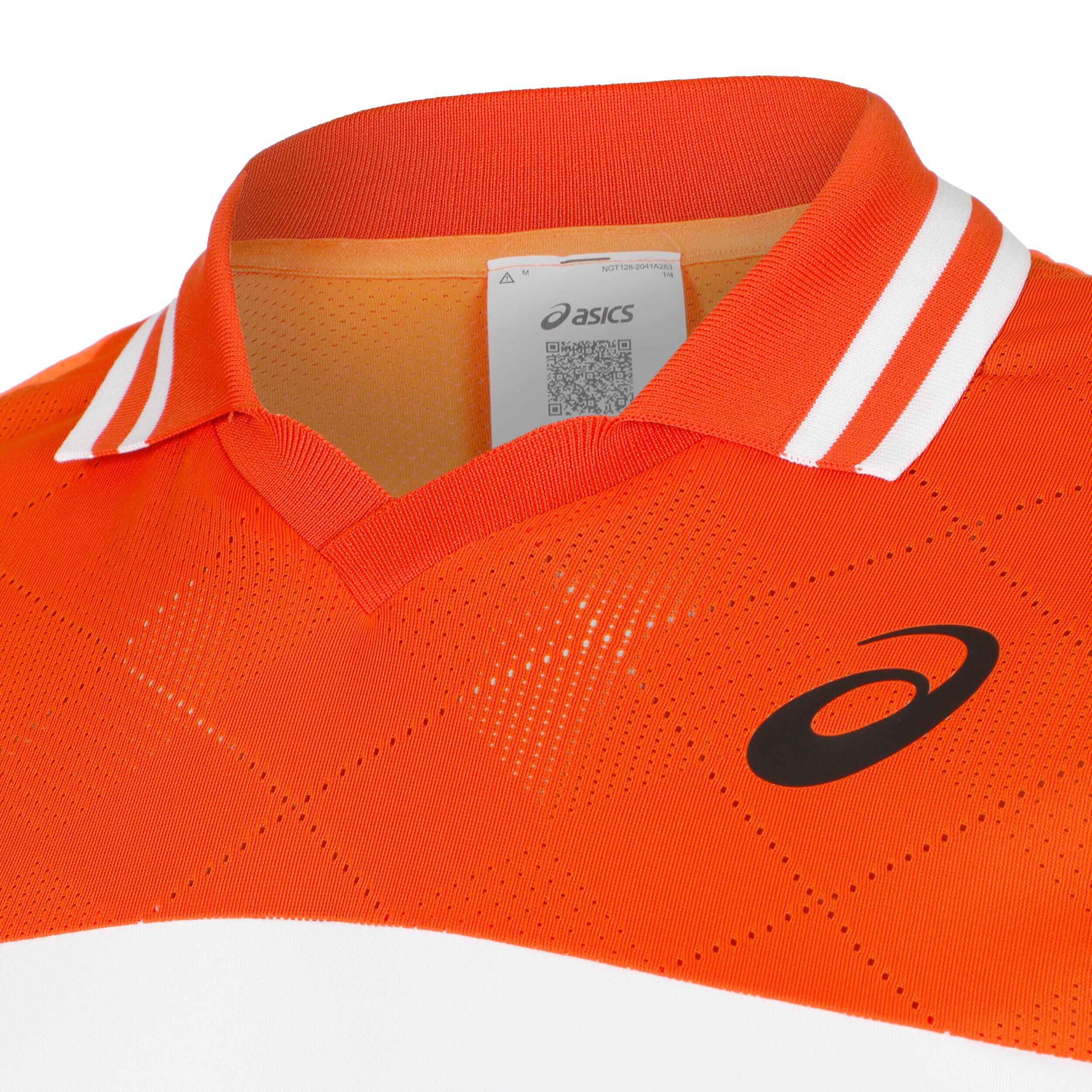 Buy ASICS Match ACTIBREEZE Polo Men Coral Orange online Padel Point COM