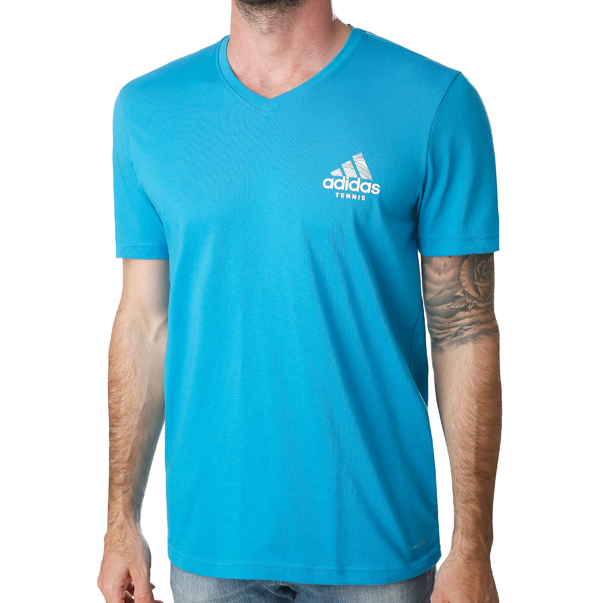 Formode krystal mobil adidas V-Neck Graphic T-Shirt Men - Blue, White online | Padel-Point
