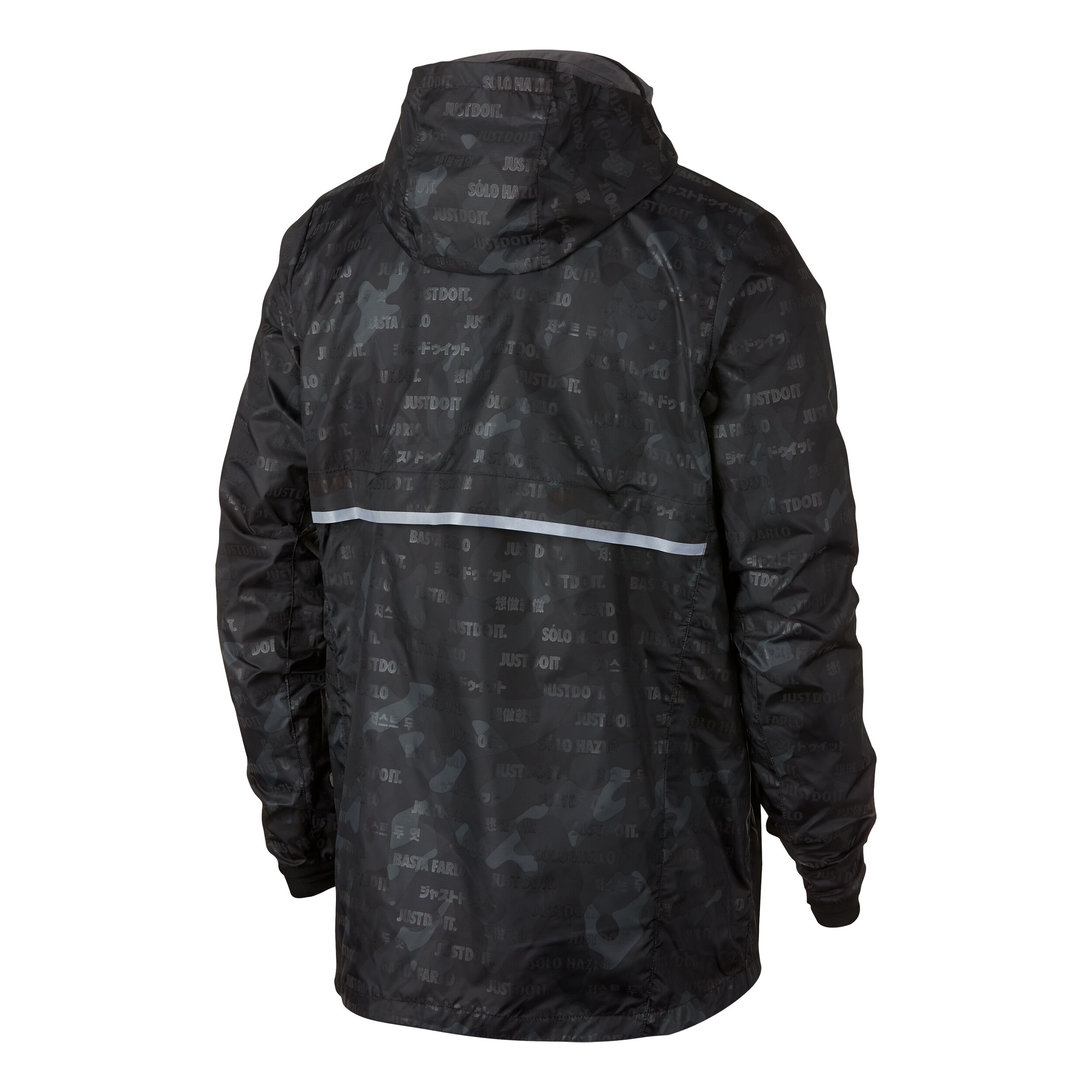 Shield Ghost Flash Running Jacket Men Black Dark Grey