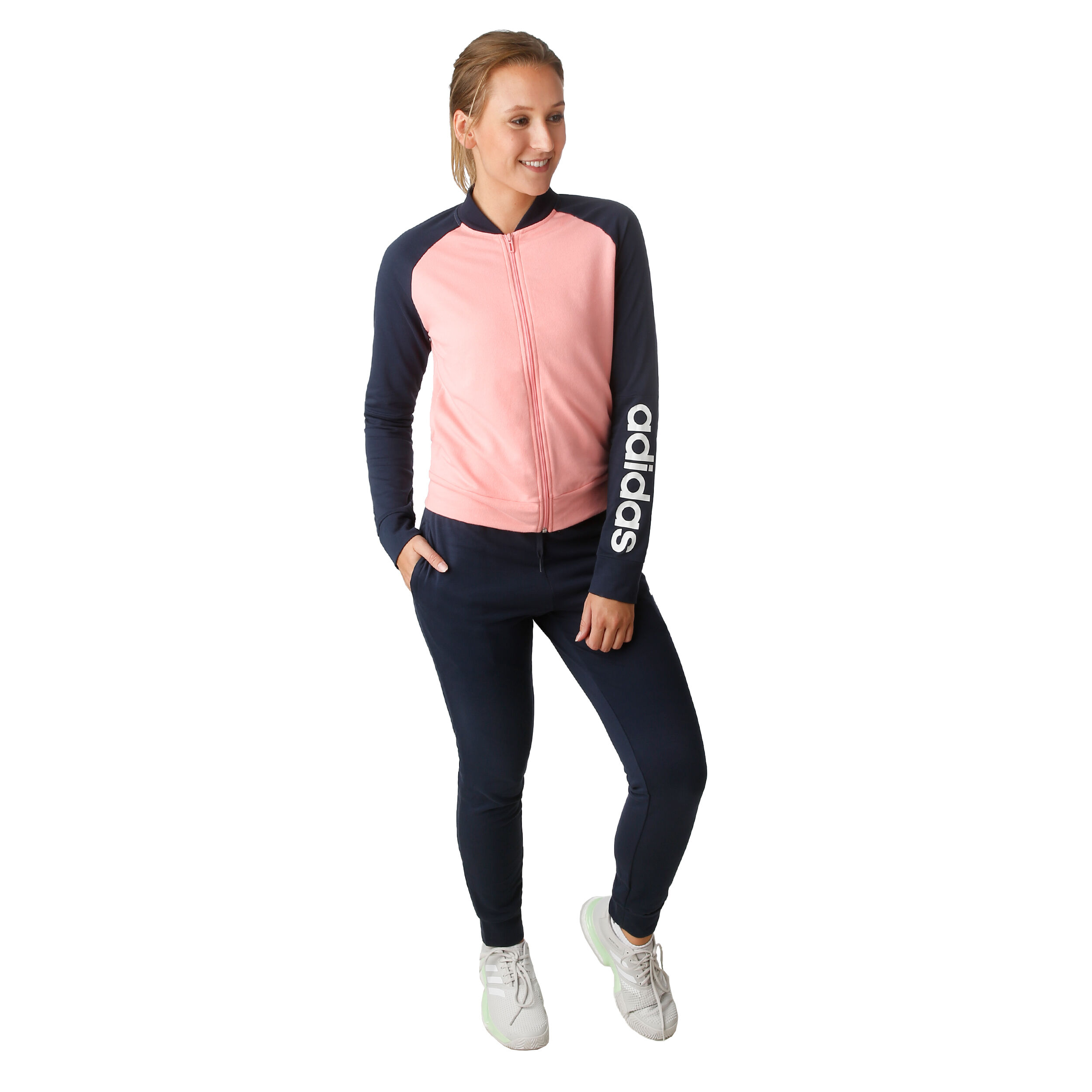 New Cotton Marker Tracksuit Women Pink Dark Blue