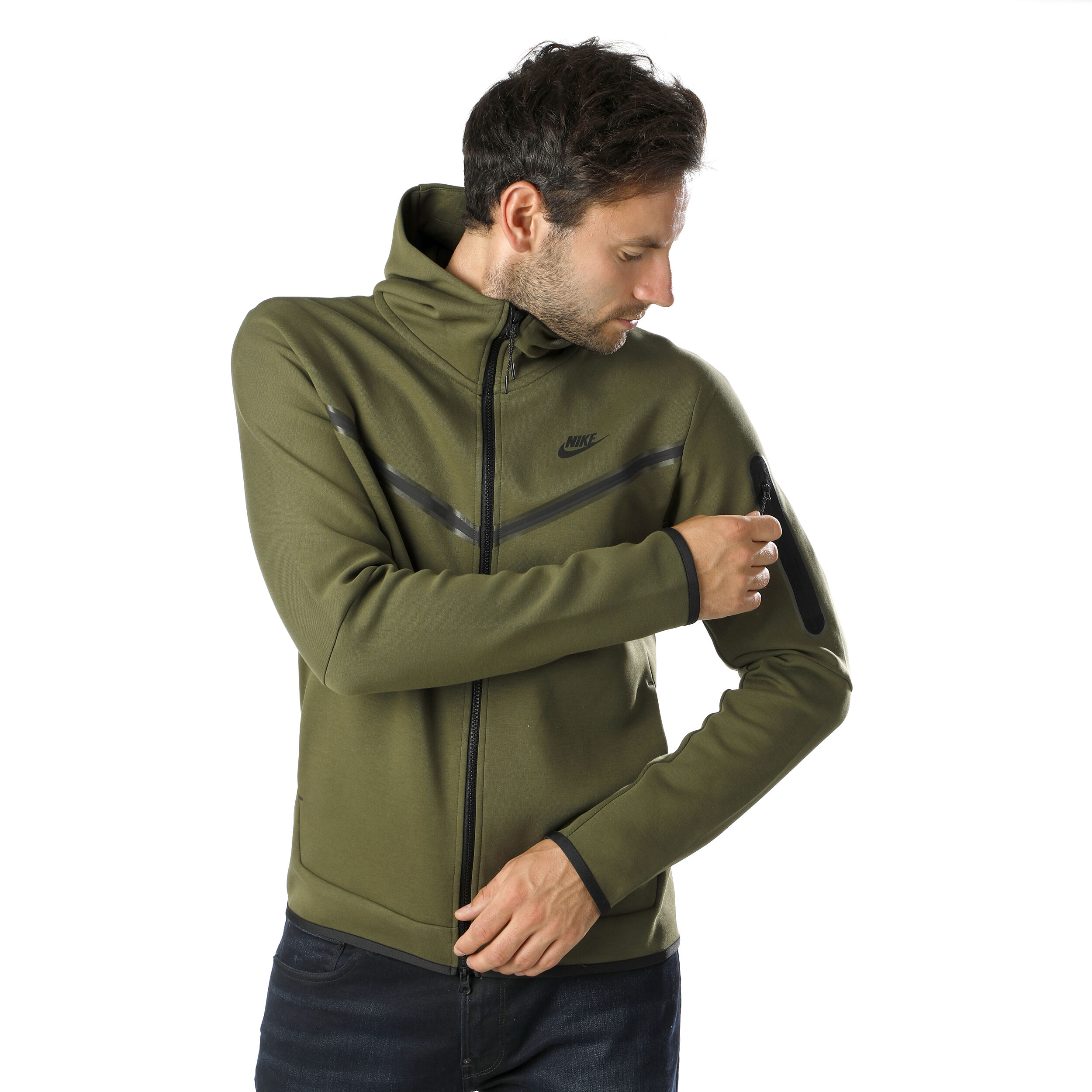 Nike tech fleece olive store