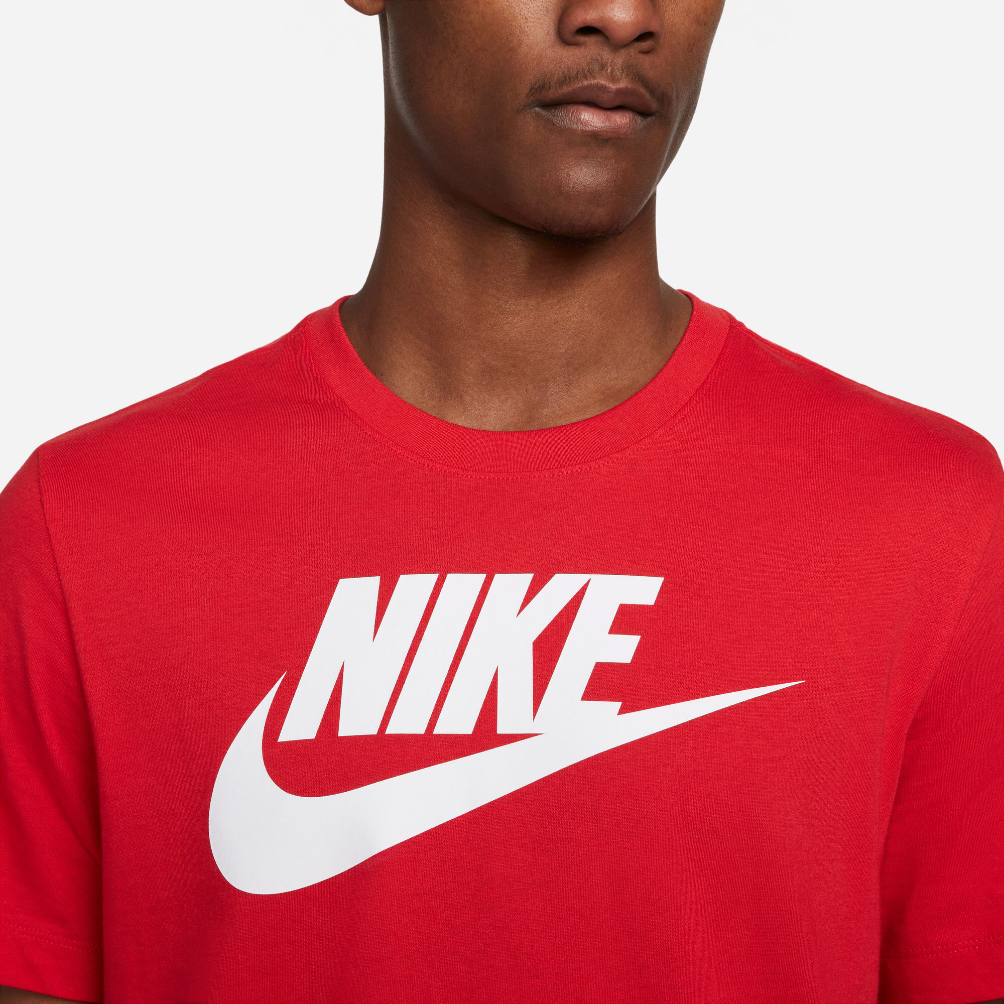 Red nike shop shirt men