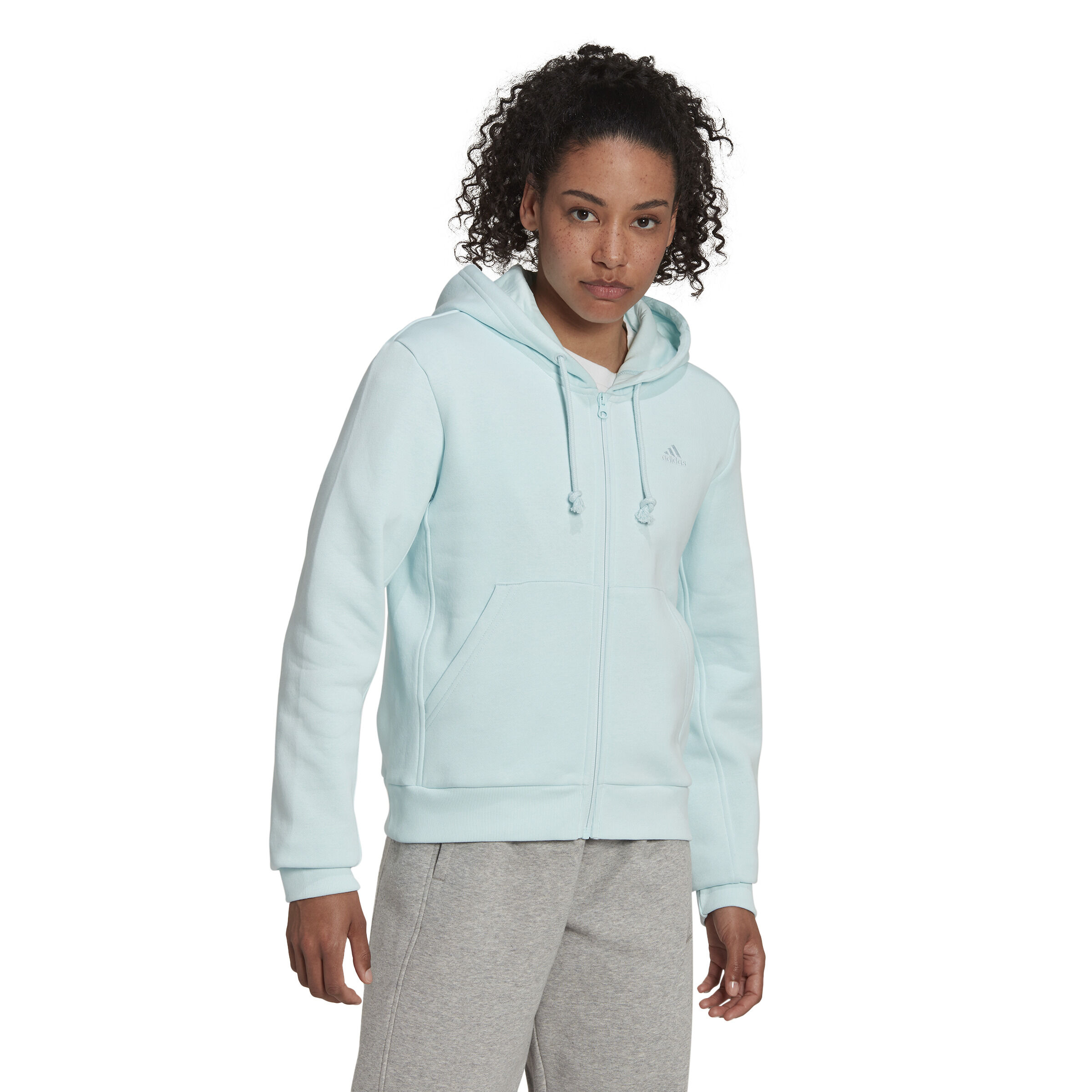 Adidas light blue hoodie womens deals