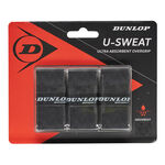Dunlop Overgrips Dunlop U-Sweat 3 Pack-Black,Red