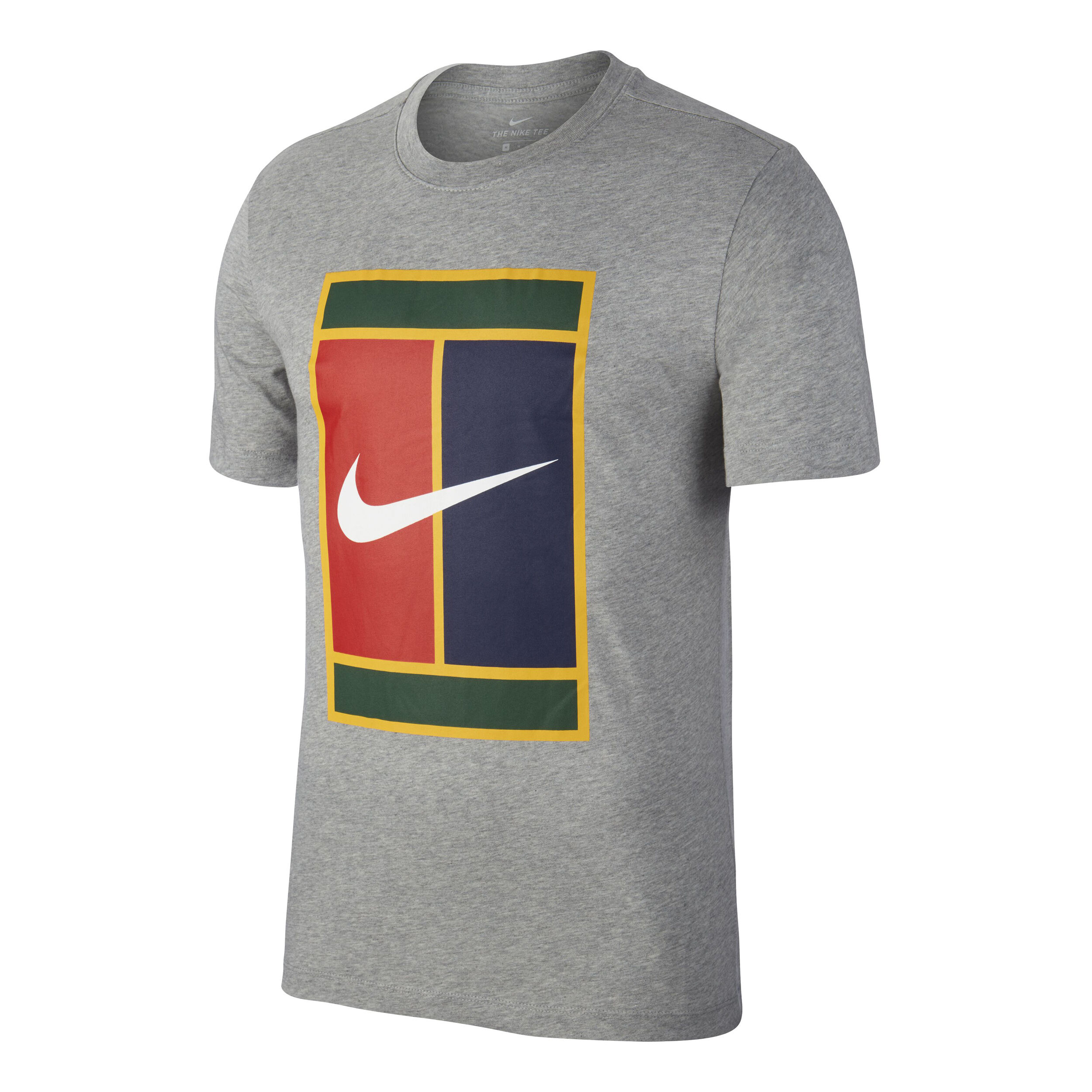 Court Heritage Logo T Shirt Men Grey Yellow