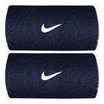 Nike Clothing Nike Swoosh Classic Doublewide Wristband Unisex - dark blue, white