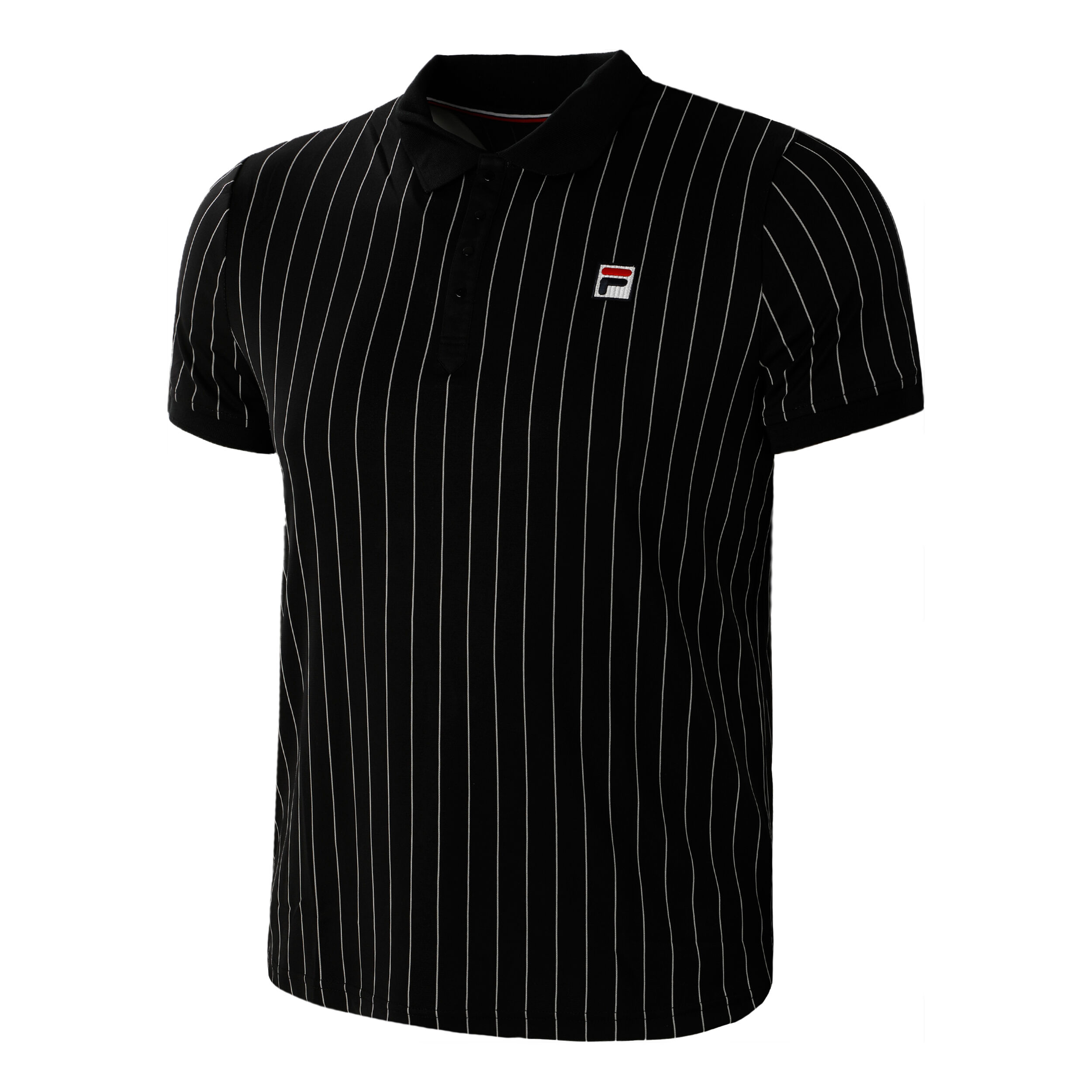 Stripes Polo Men Black White