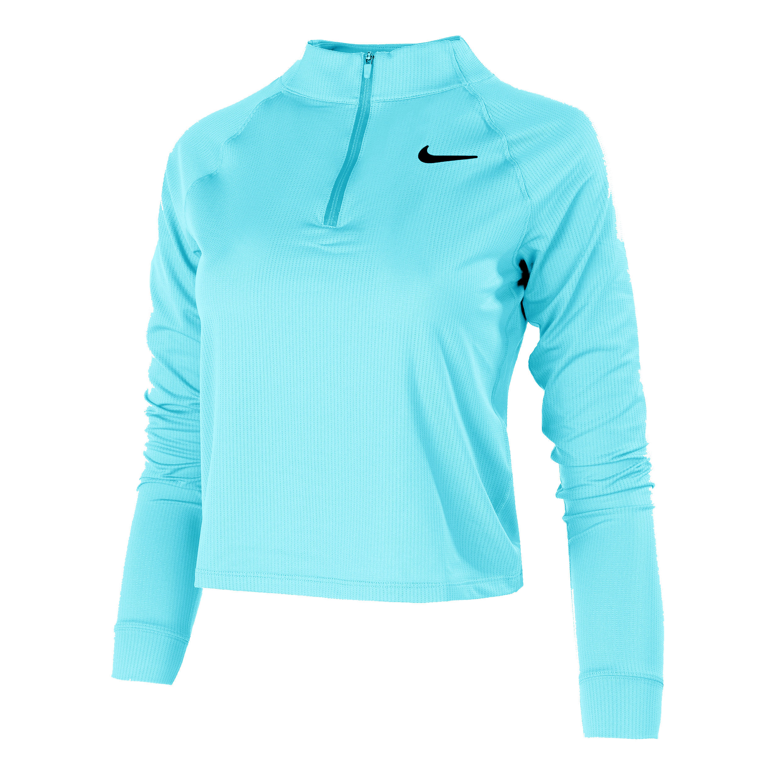 Court Dry Victory Half Zip Long Sleeve Women Light Blue