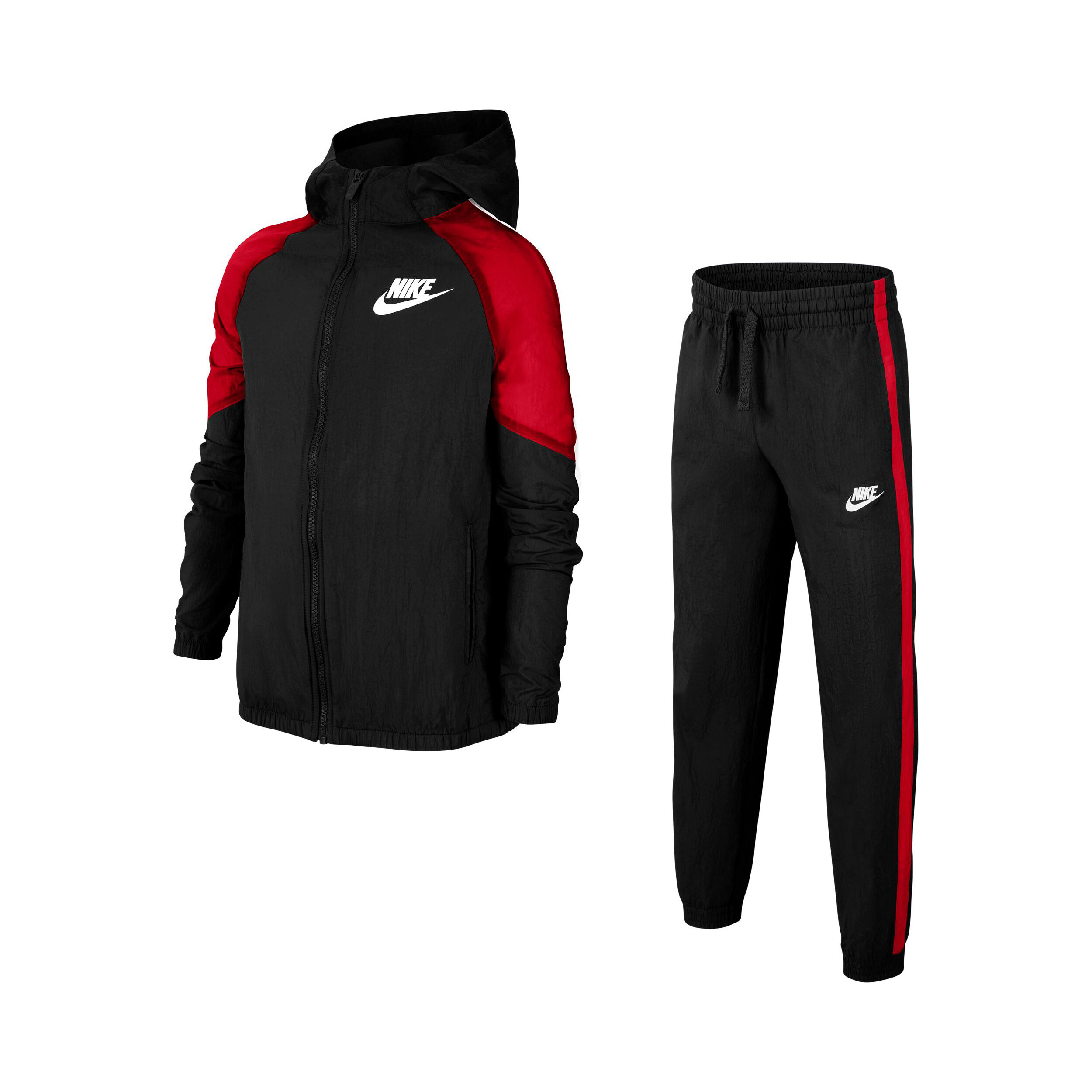 Sportswear Woven Tracksuit Boys Black Red