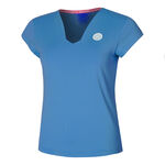 BIDI BADU Clothing BIDI BADU Spike V-Neck T-Shirt Women-Blue