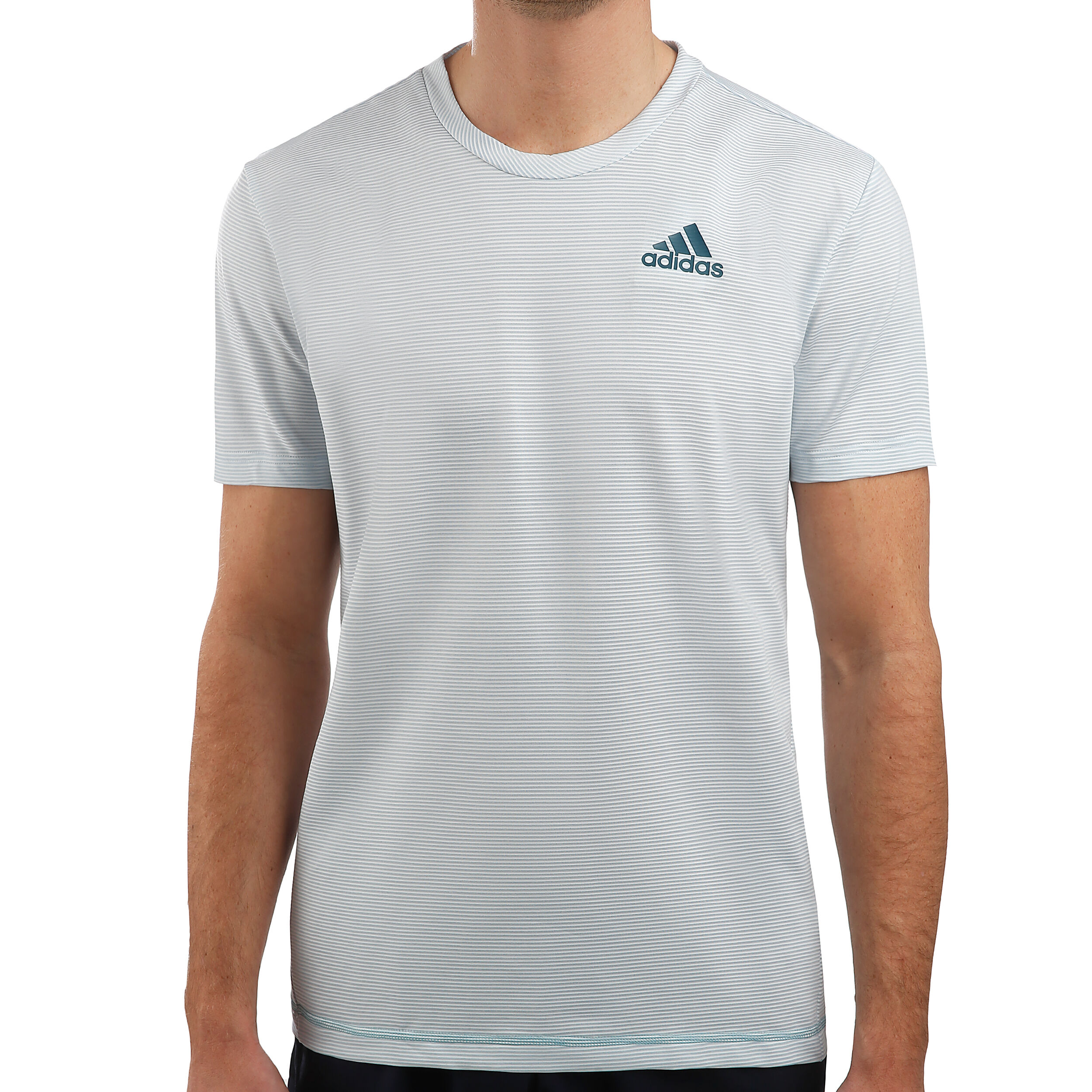 Buy adidas Parley Striped T Shirt Men White Petrol online Padel Point COM
