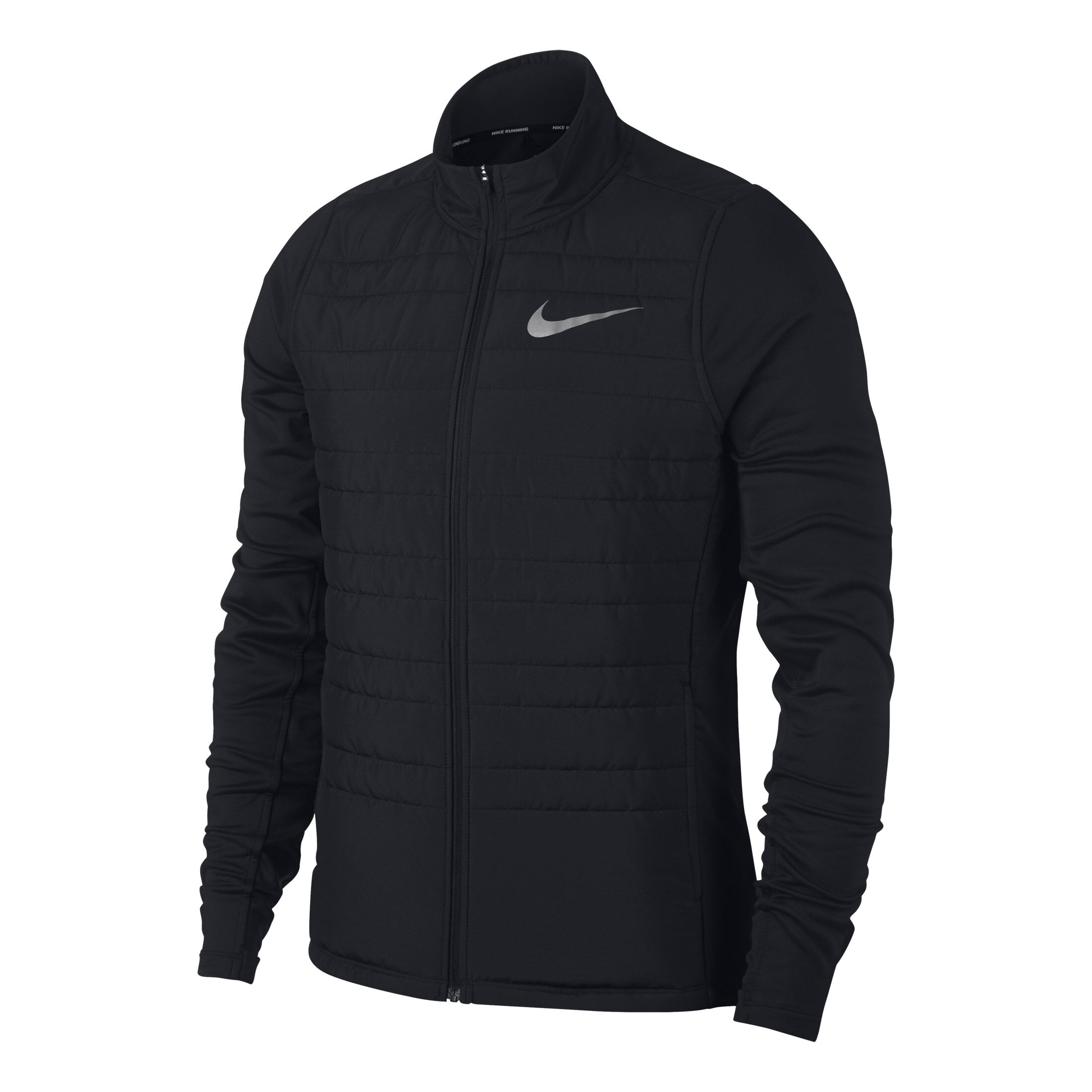 Essential Running Jacket Men Black Silver