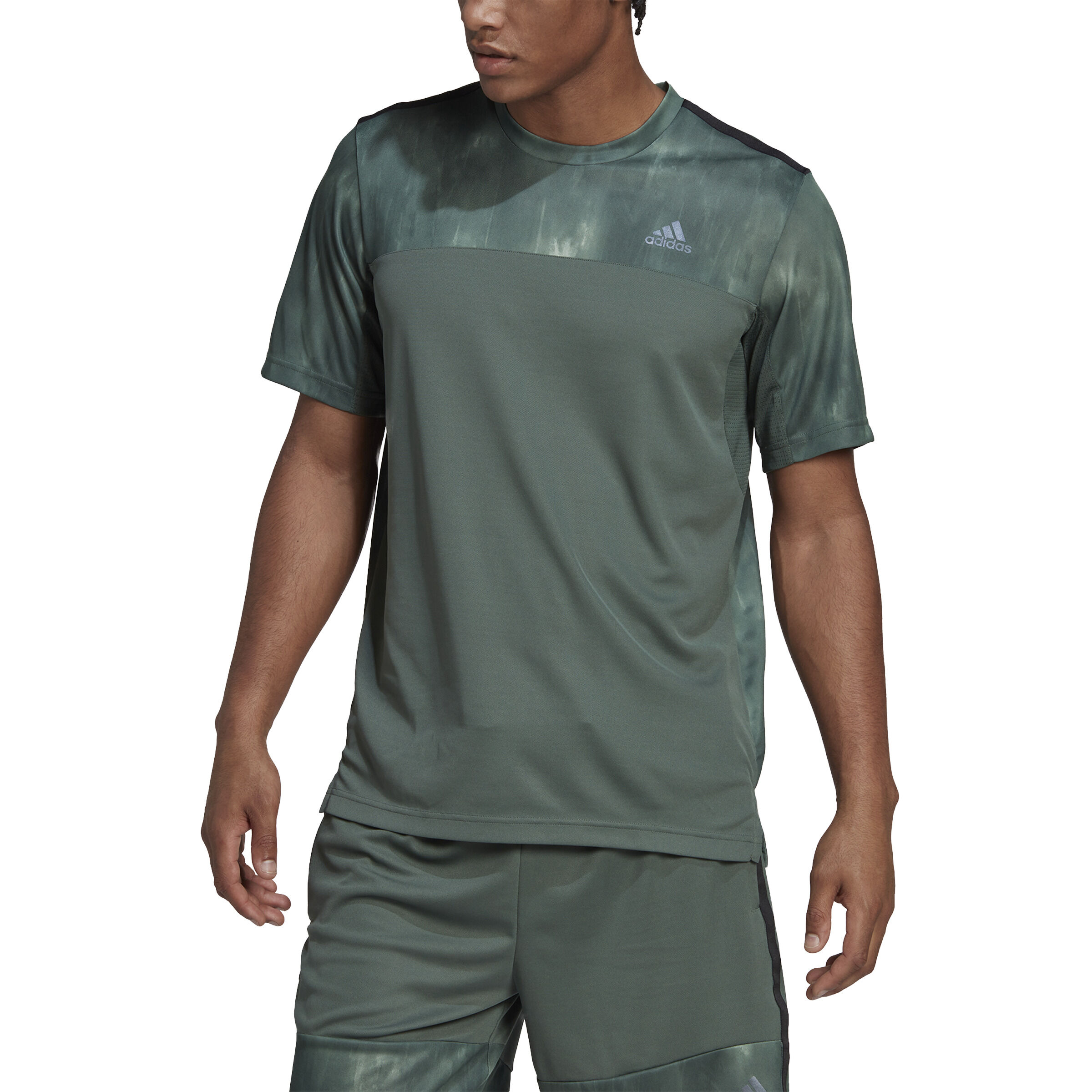 Buy adidas Workout All Over Print T Shirt Men Green online Padel