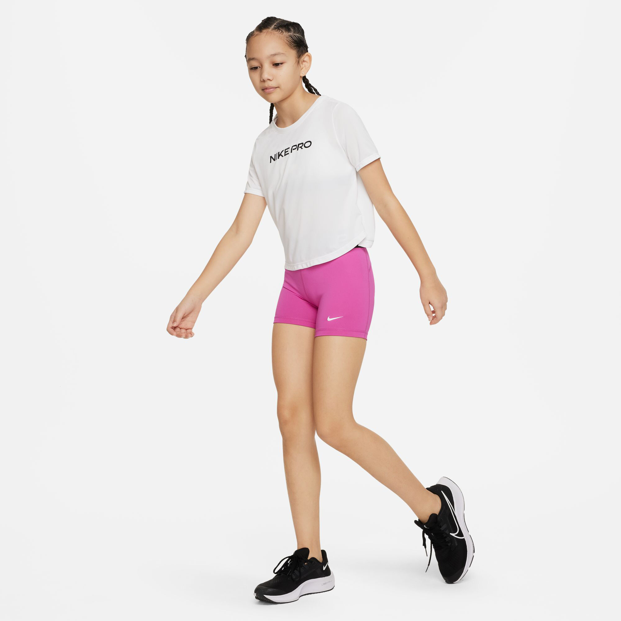 Buy Nike Pro 3in Shorts Girls Pink Black online Padel Point COM