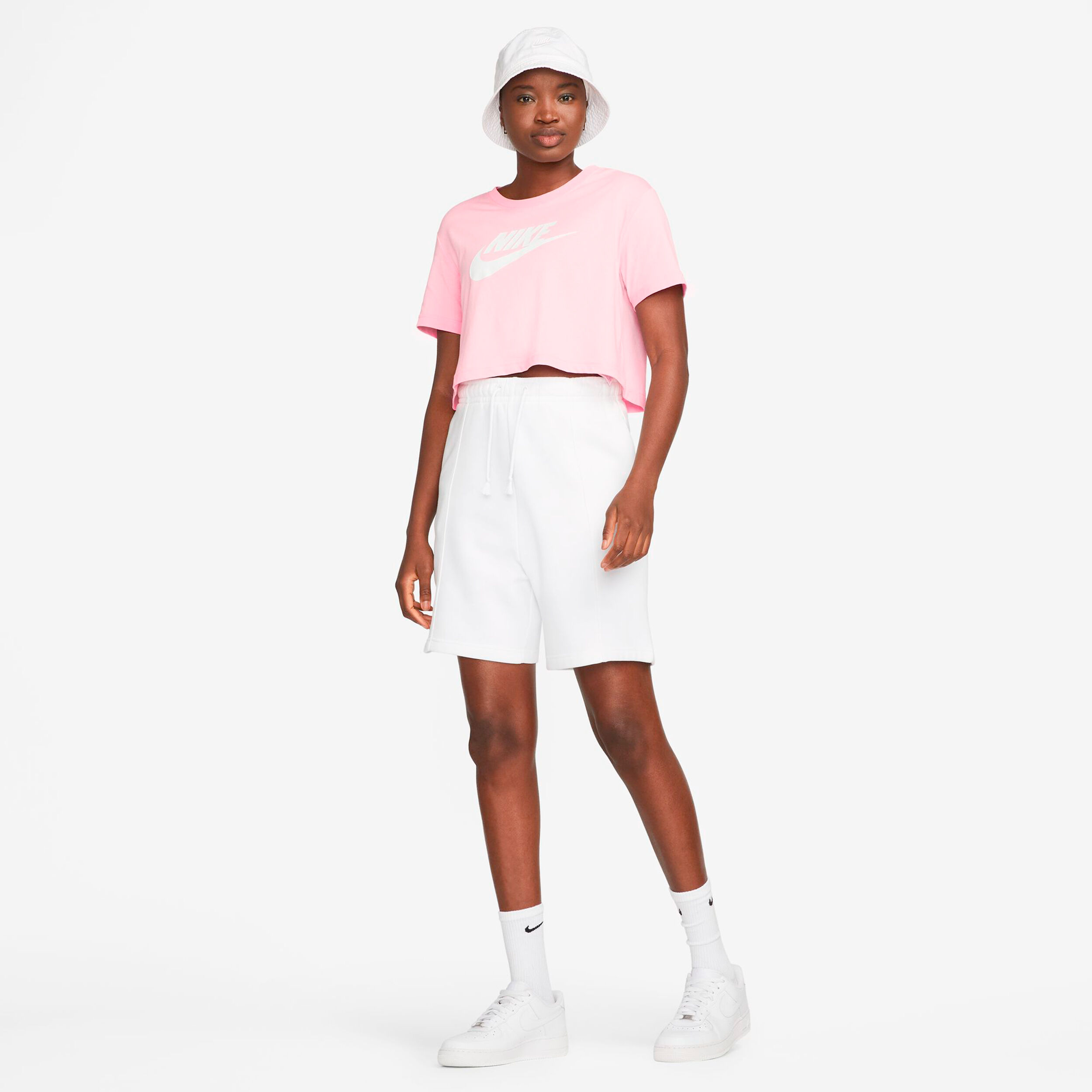 Buy Nike Sportswear Essential Cropped T-Shirt Women Pink