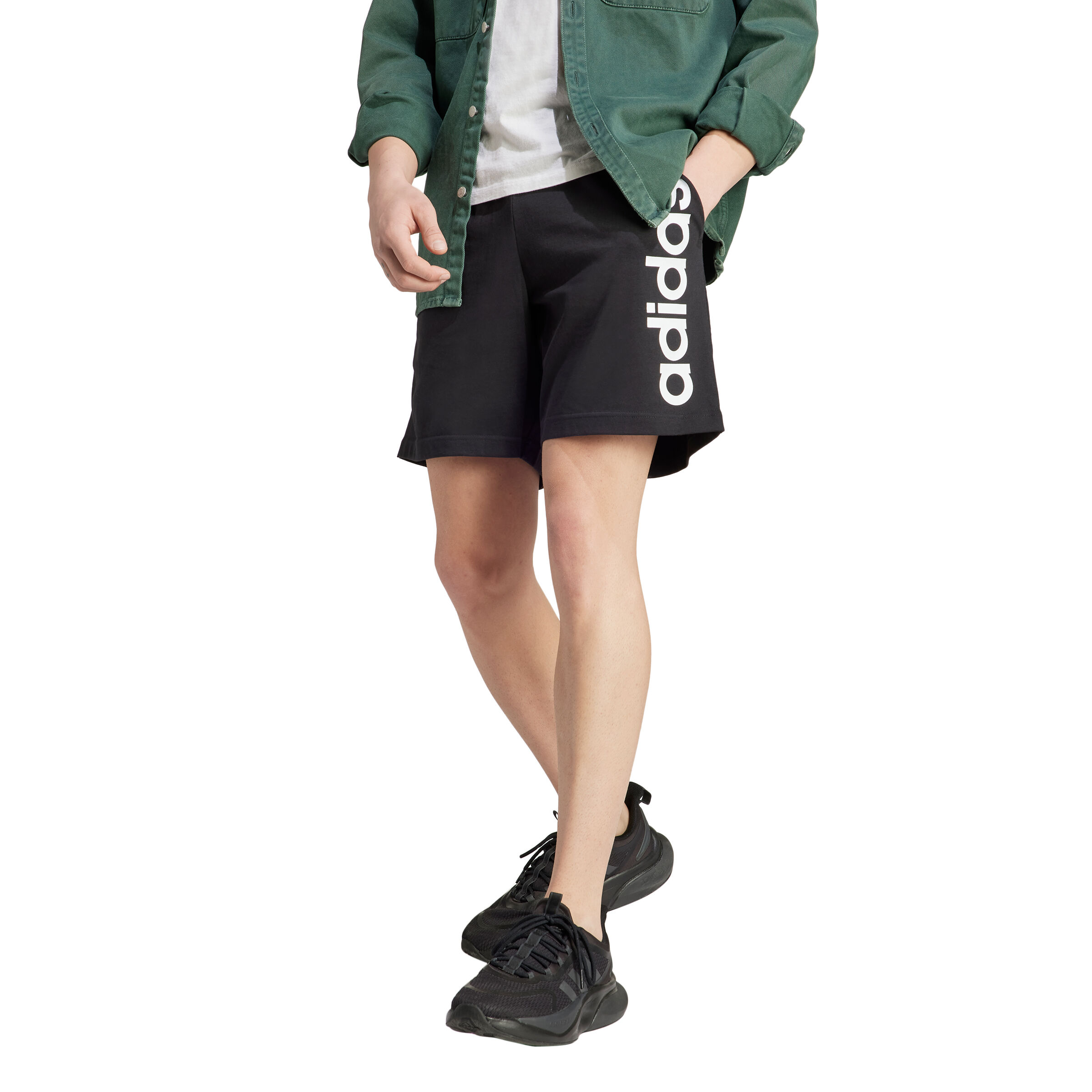 Adidas linear shorts mens top