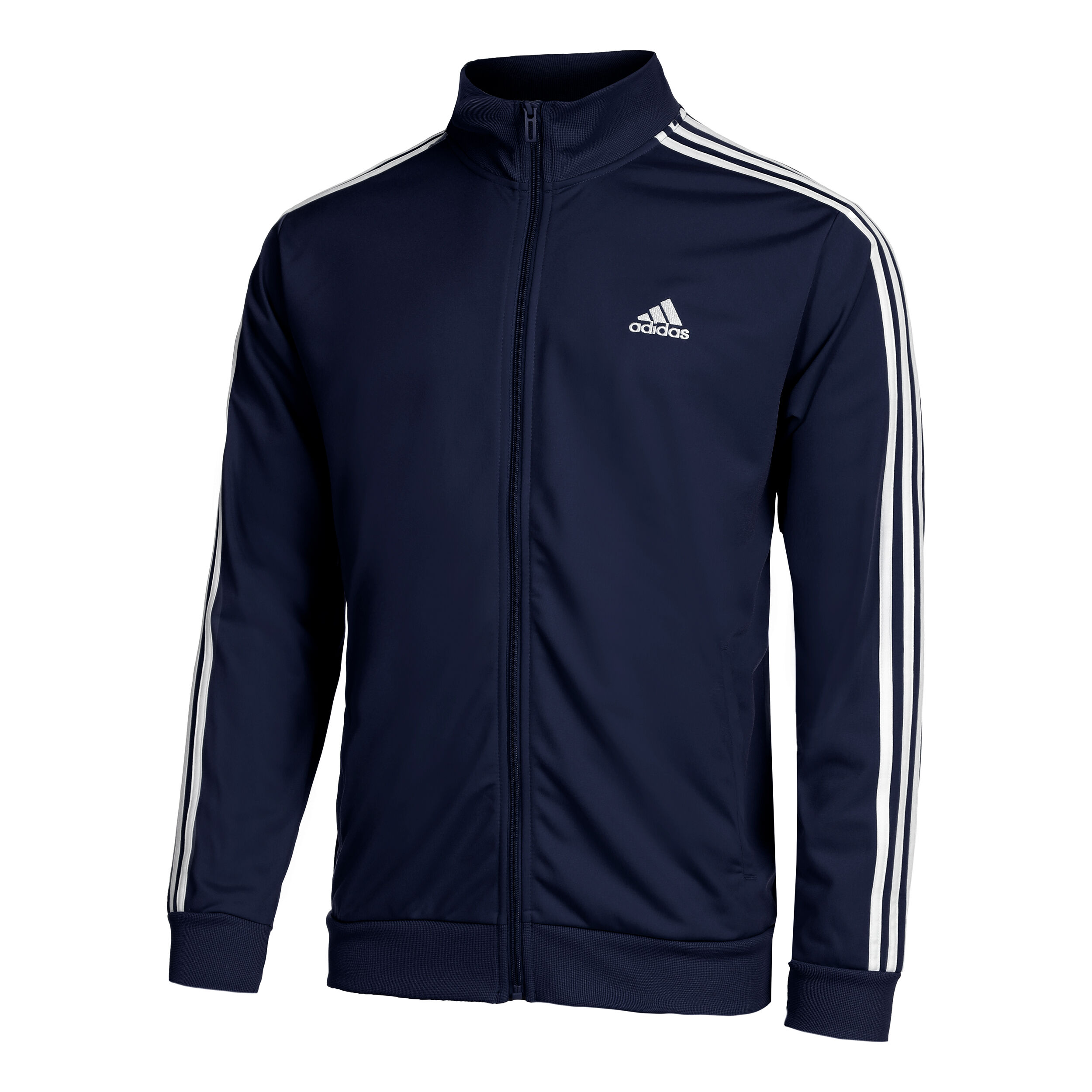 Adidas 3 stripe deals basic poly tracksuit mens