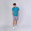 Falou Tech Tee - petrol/ grey