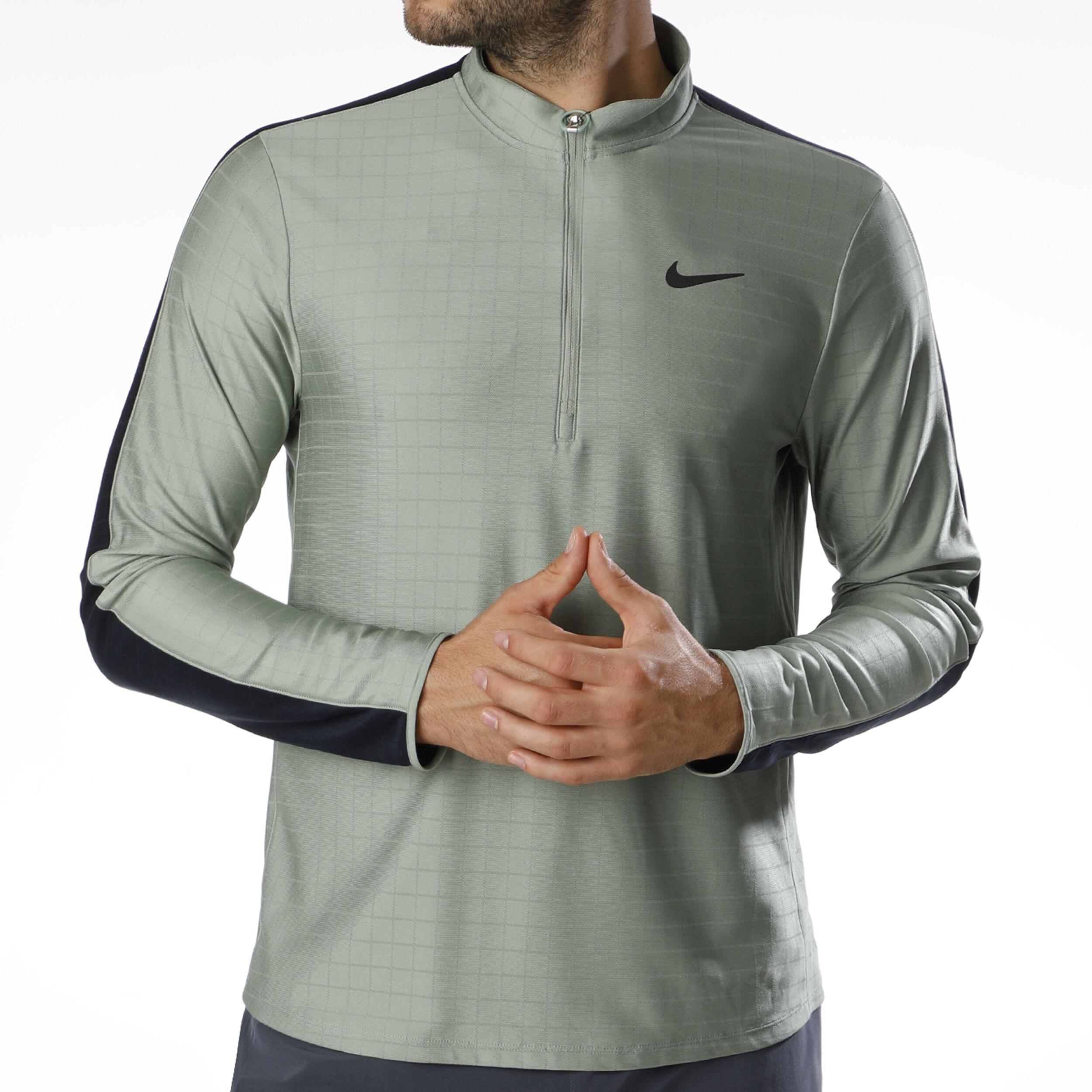 Buy Nike Dri Fit Advantage Half Zip Long Sleeve Men Grey