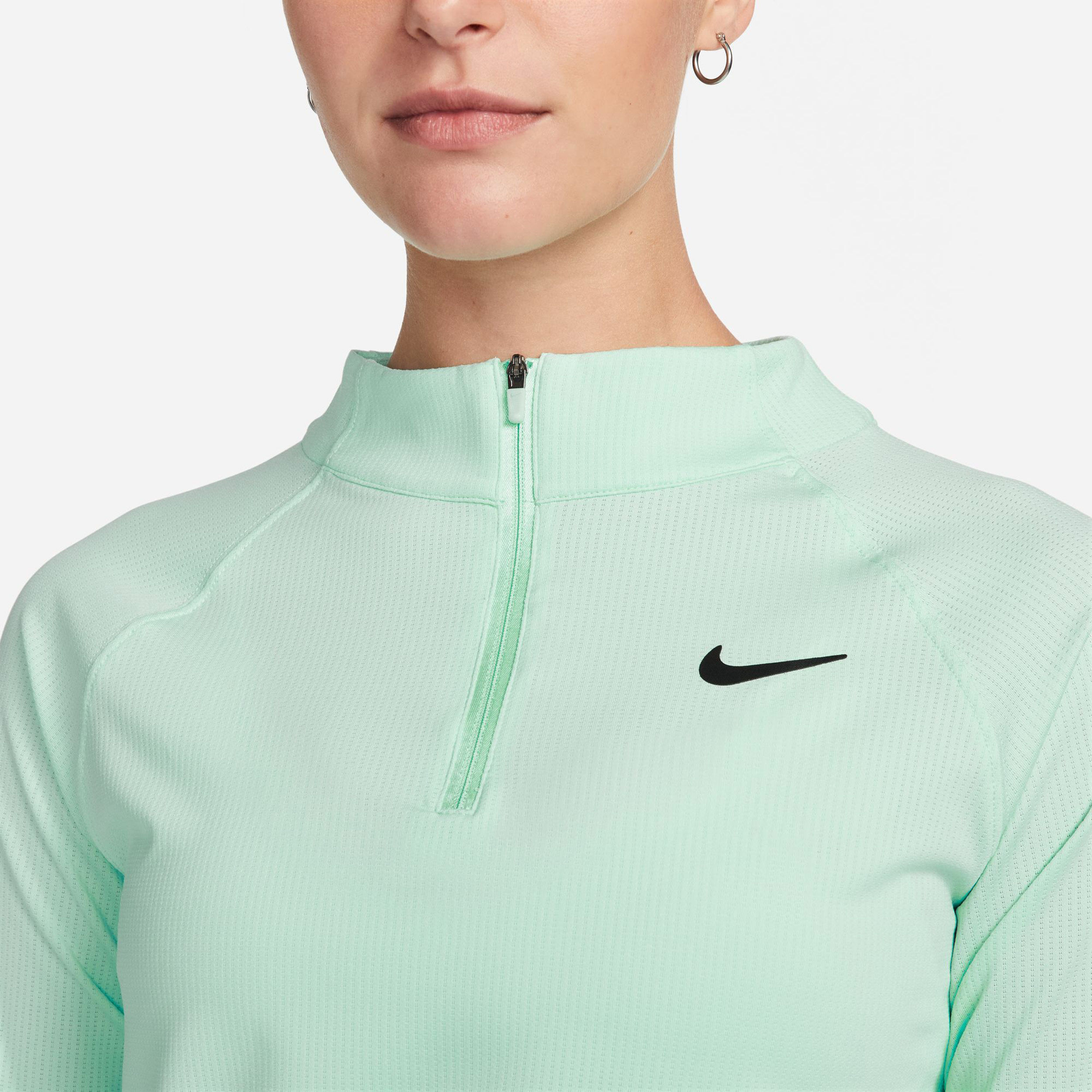 Buy Nike Court Dri Fit Victory Half Zip Long Sleeve Women Mint