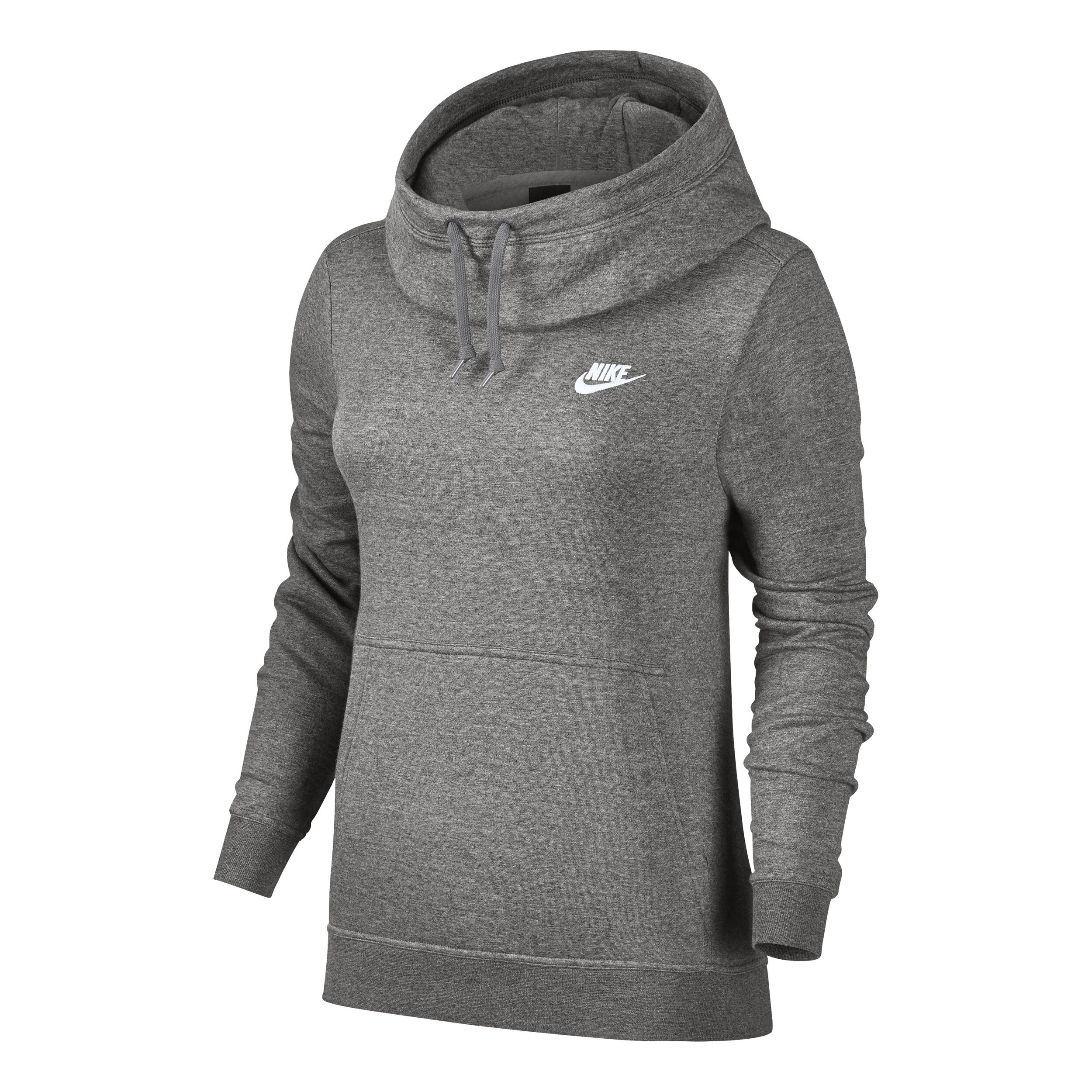 Nike grey sales cowl neck hoodie
