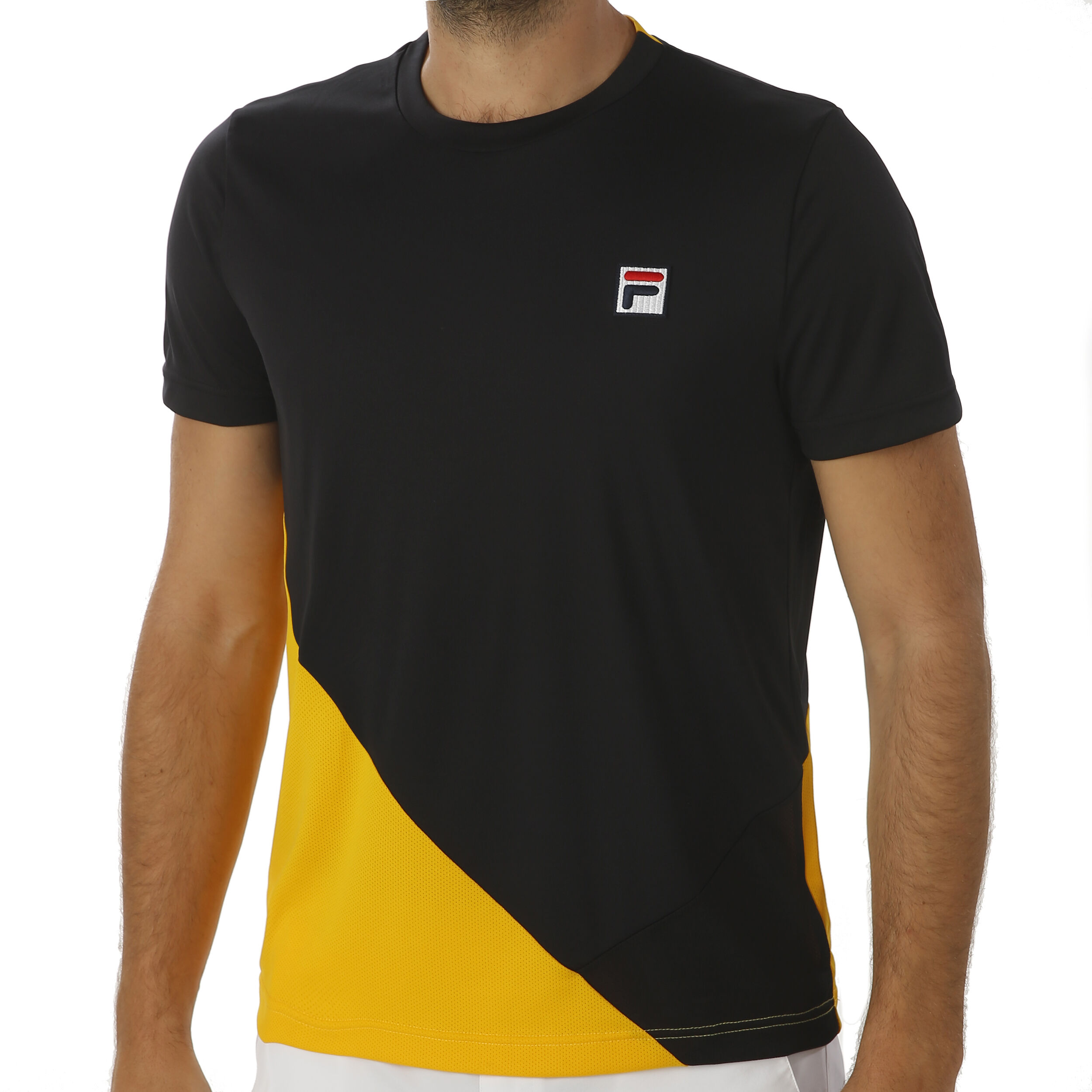 Black and hotsell yellow fila shirt