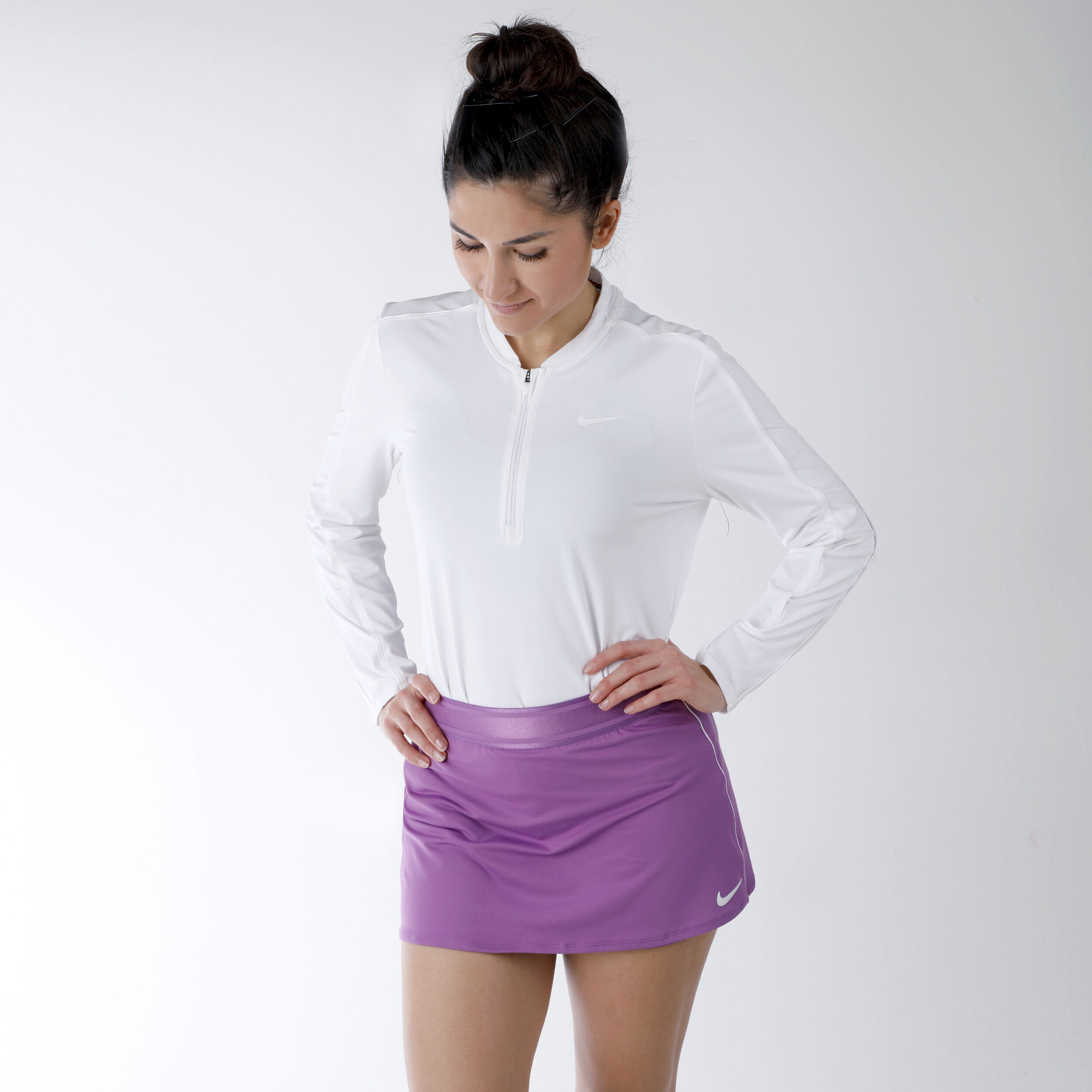 Court Dry Skirt Women Violet White