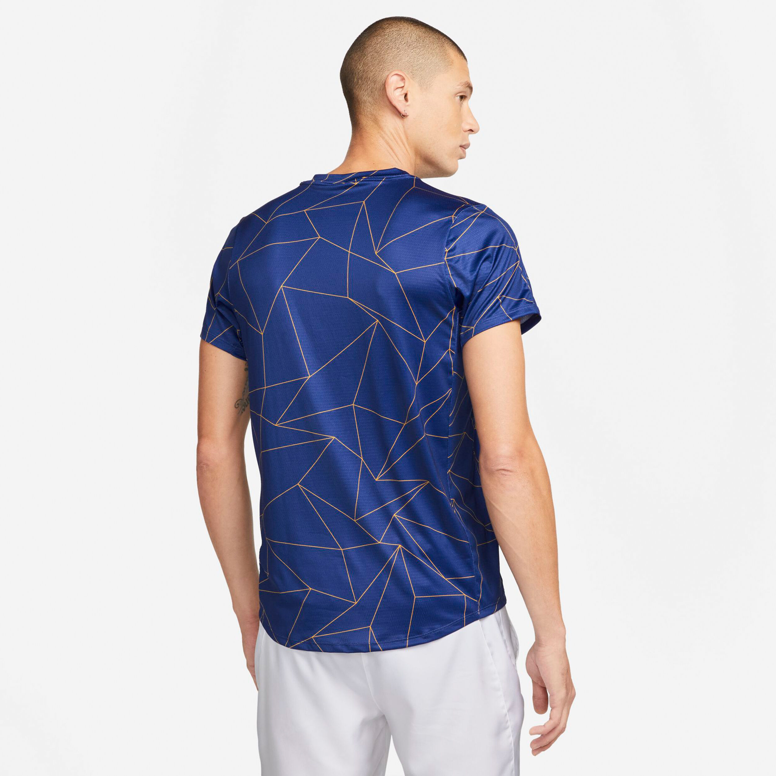 Court Advantage Dri Fit T Shirt Men Blue Yellow