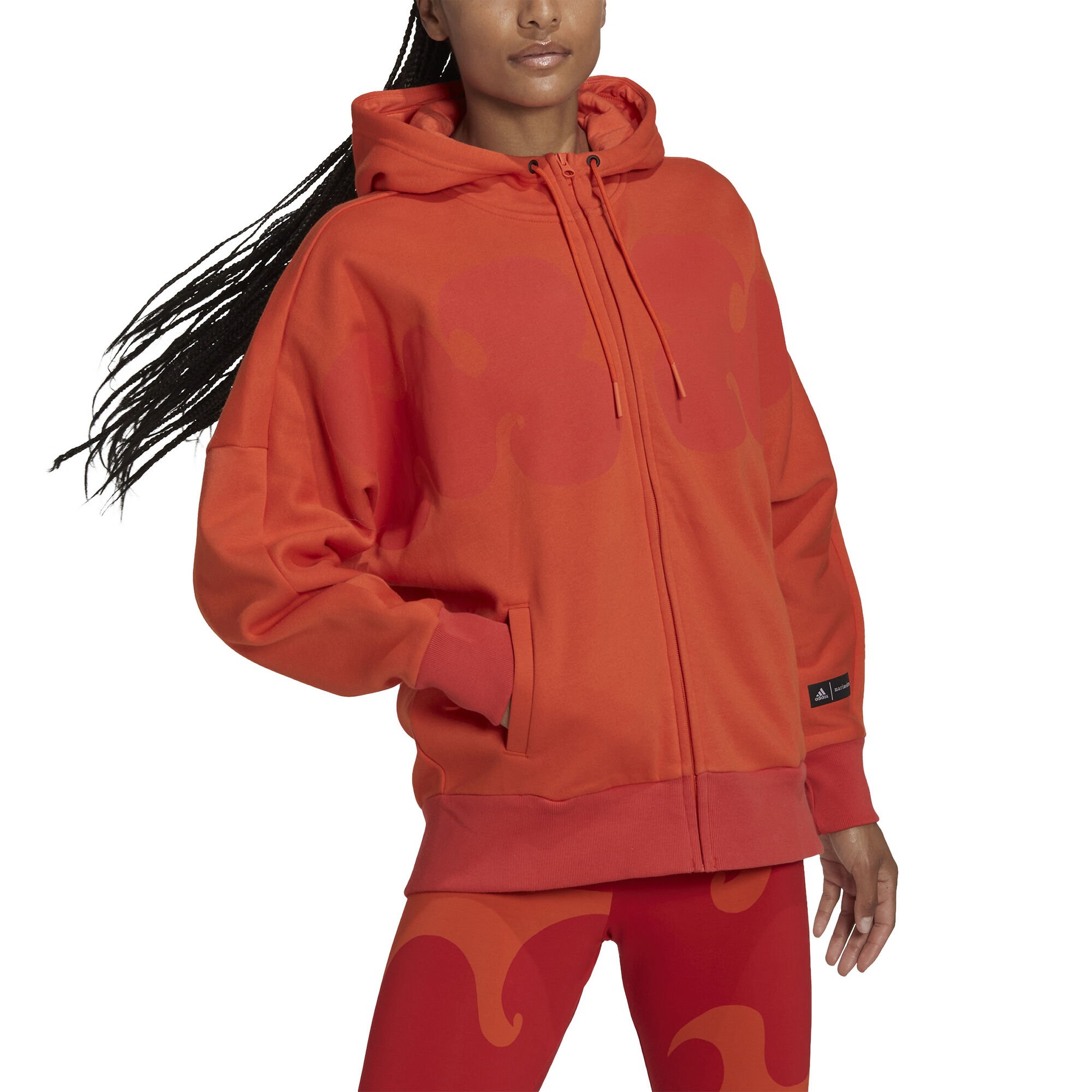 womens orange adidas hoodie