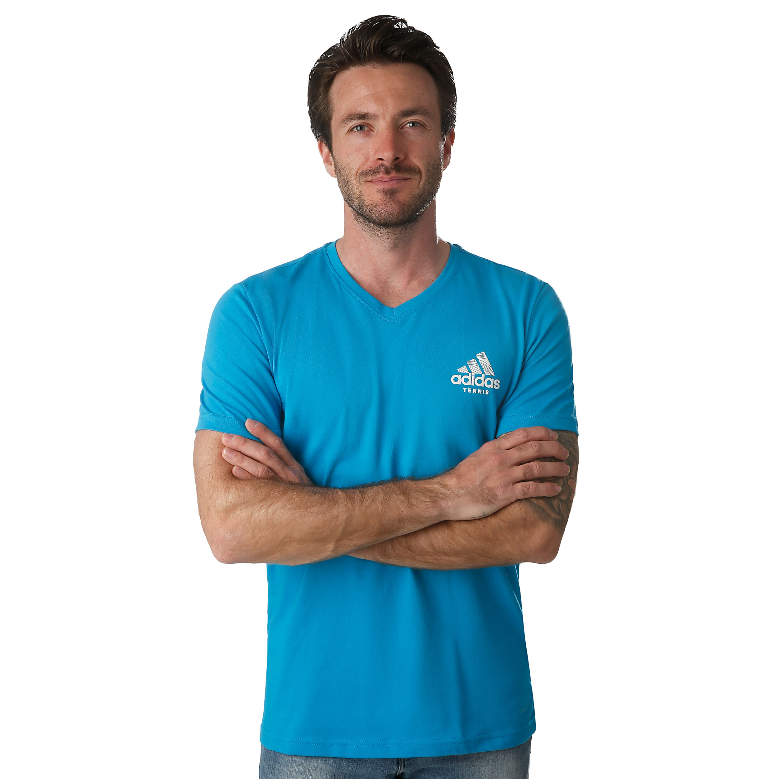 Tシャツ・カットソー adidas V-NECK adidas V-NECK LONG SLEEVE SHIRT BLACK （アディダス ブイ
