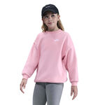 Nike Clothing Nike Club Fleece Oversized Crew Sweatshirt Girls-Pink