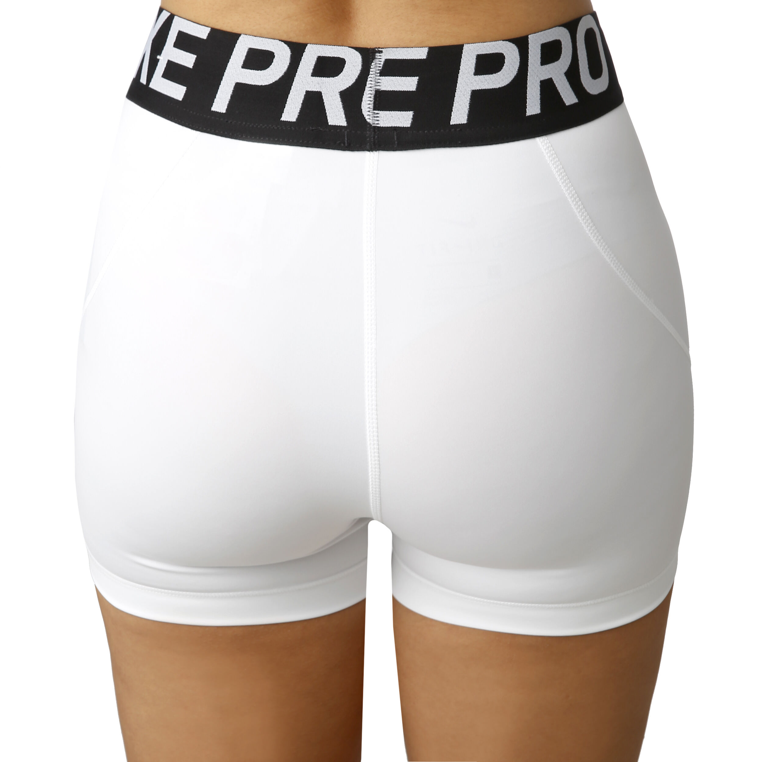 Womens white nike pro shorts best sale