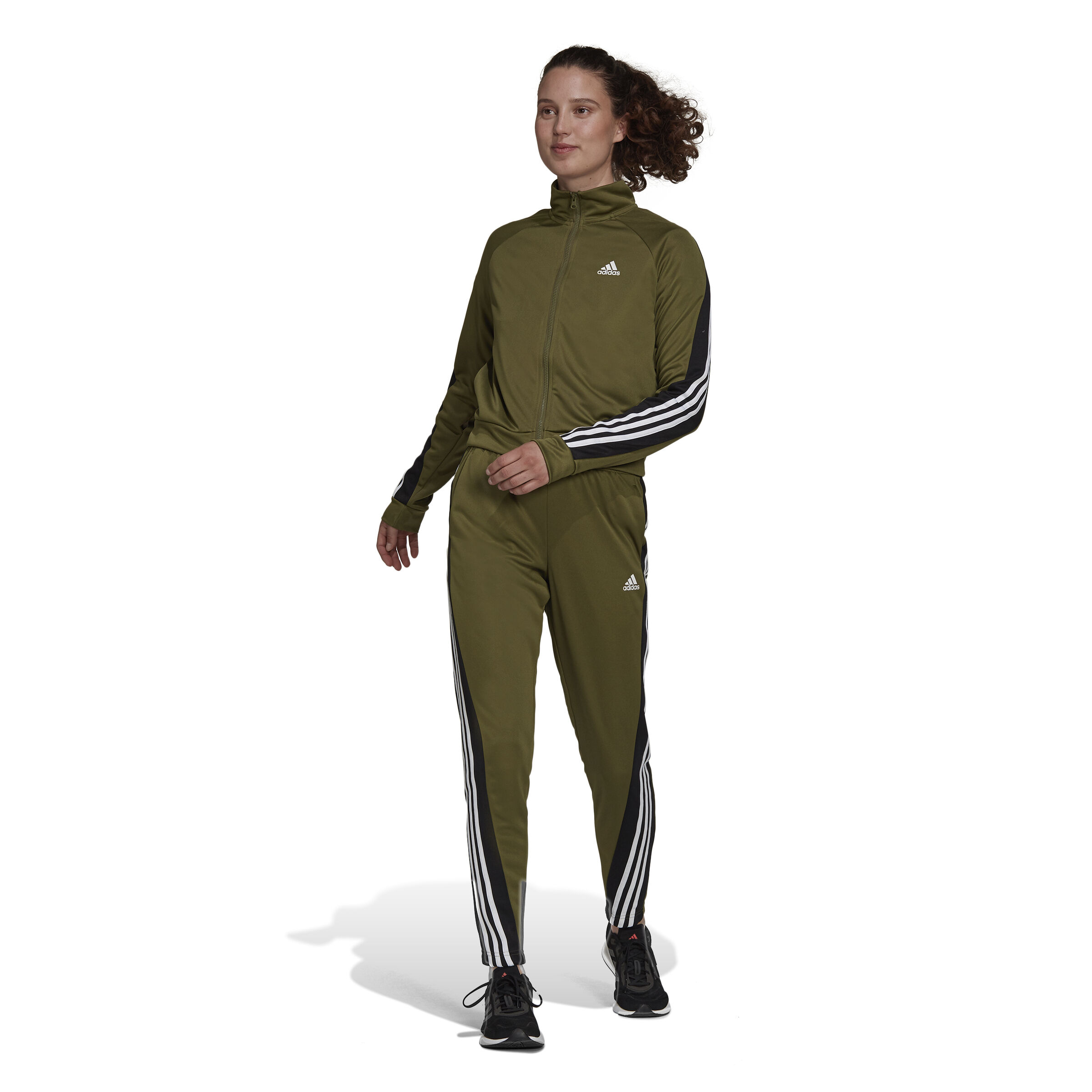 Teamsport Tracksuit Women Olive White