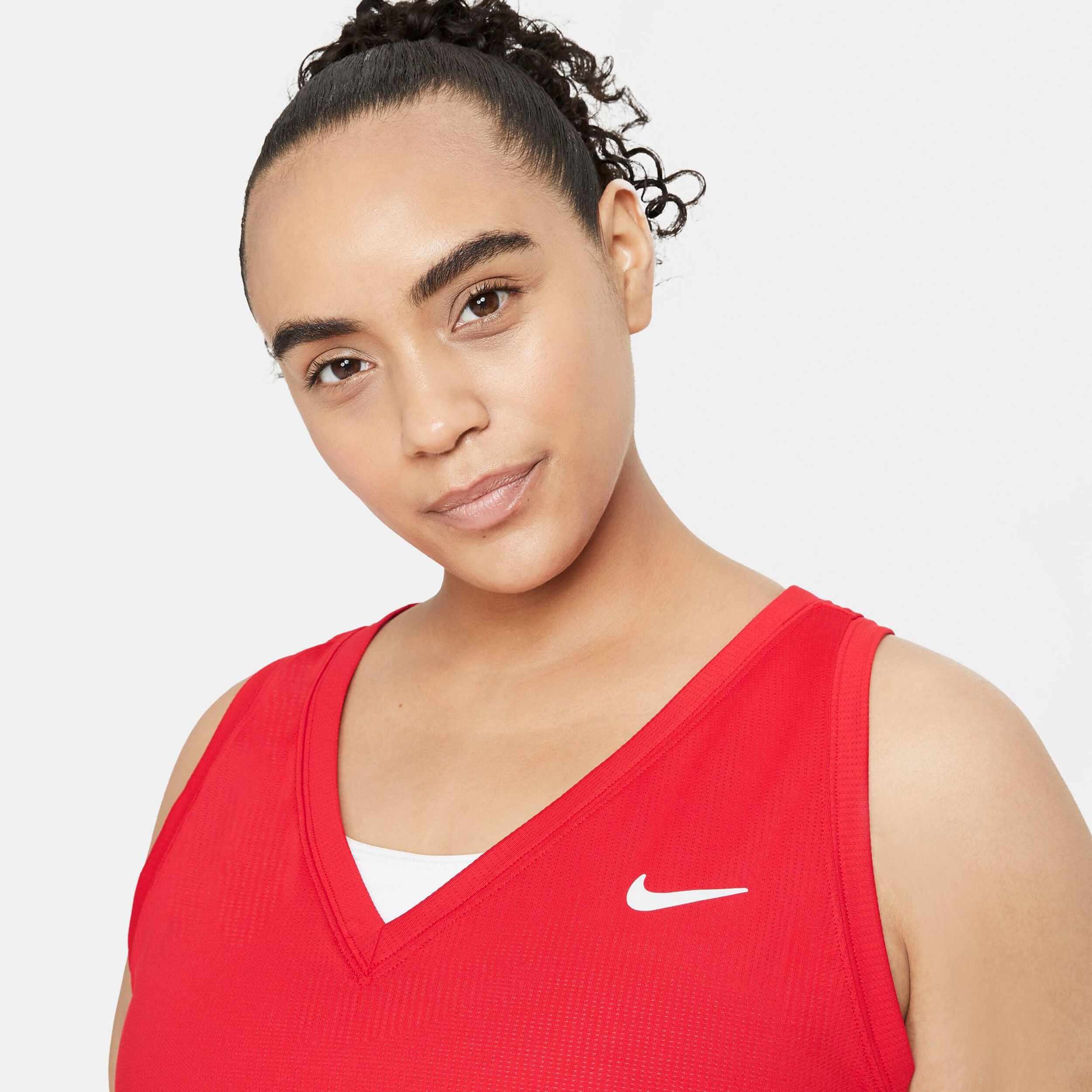 Womens red nike tank top discount
