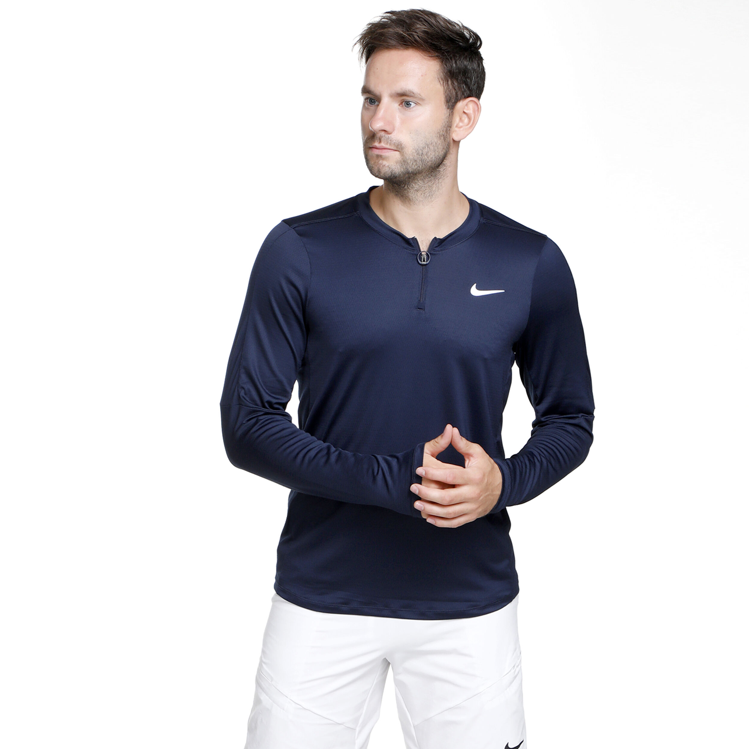 Dri Fit Advantage Half Zip Long Sleeve Men Dark Blue