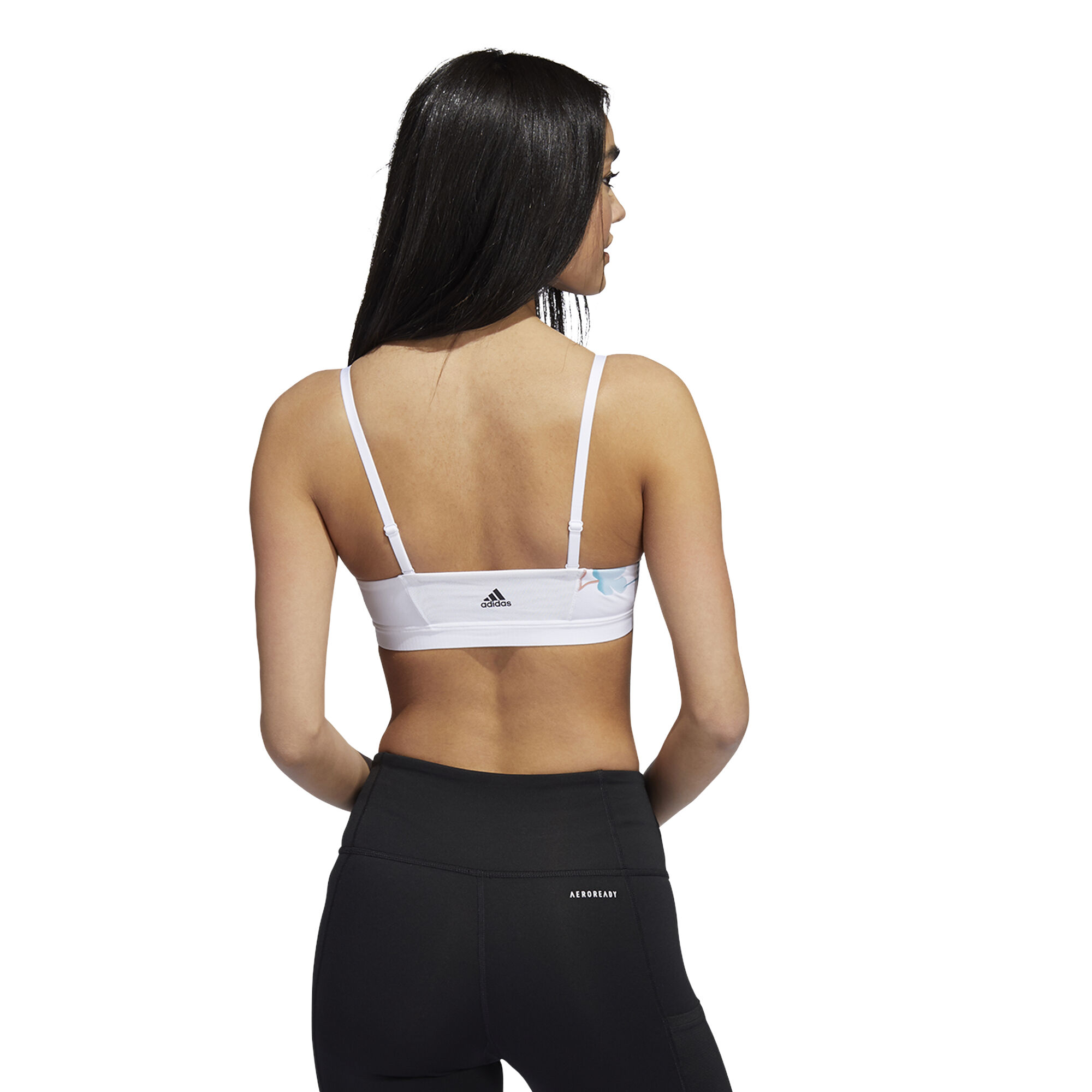 Adidas floral best sale sports bra