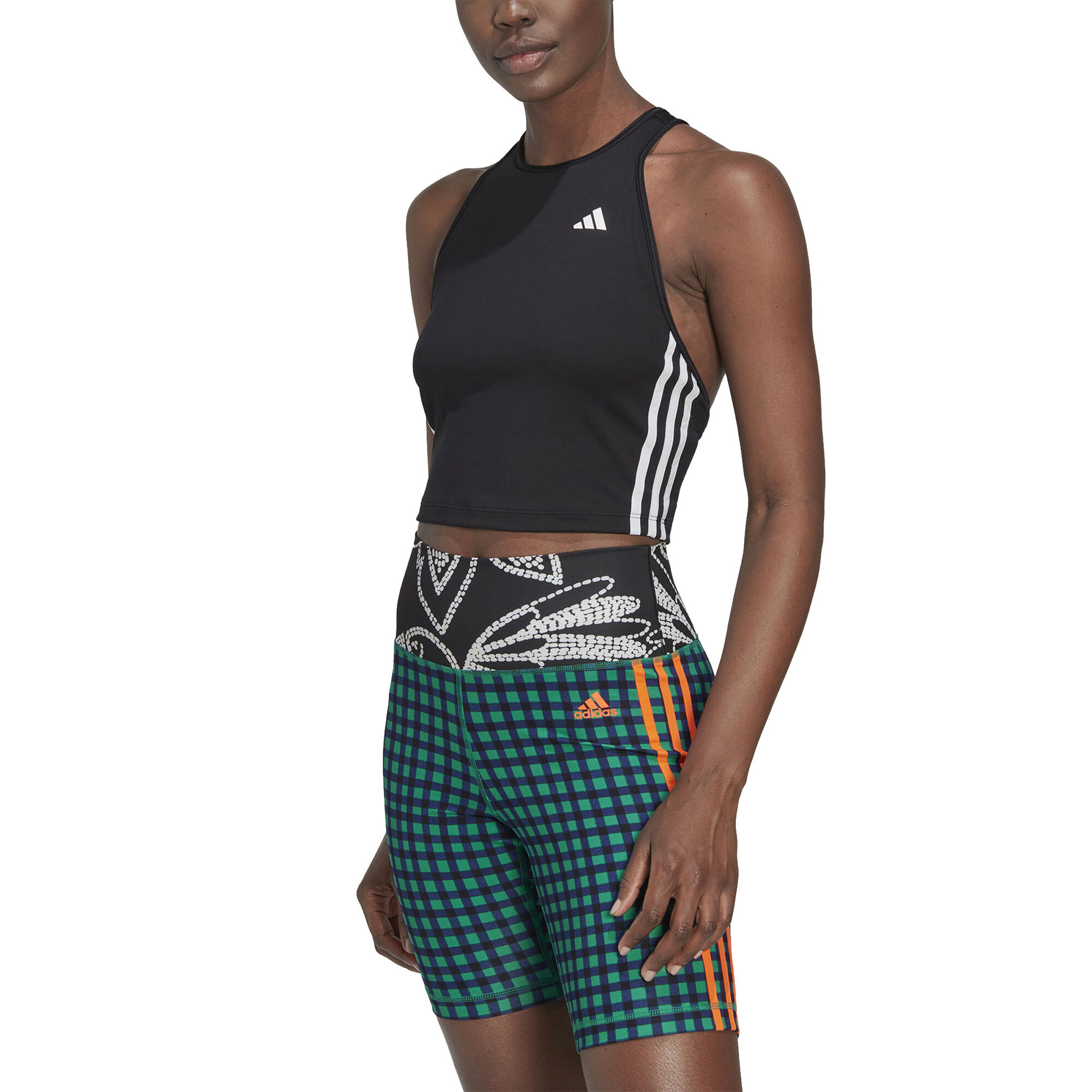 Lil Als reactie op de auteur adidas AEROREADY Made For Training 3-Stripes Crop Tank Top Women - Black,  White online | Padel-Point