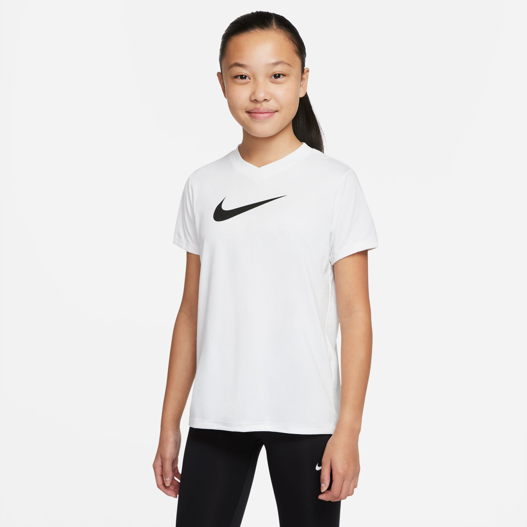 Girls white top nike shirt