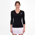 BIDI BADU Clothing BIDI BADU Crew V-Neck Long Sleeve Women-Black