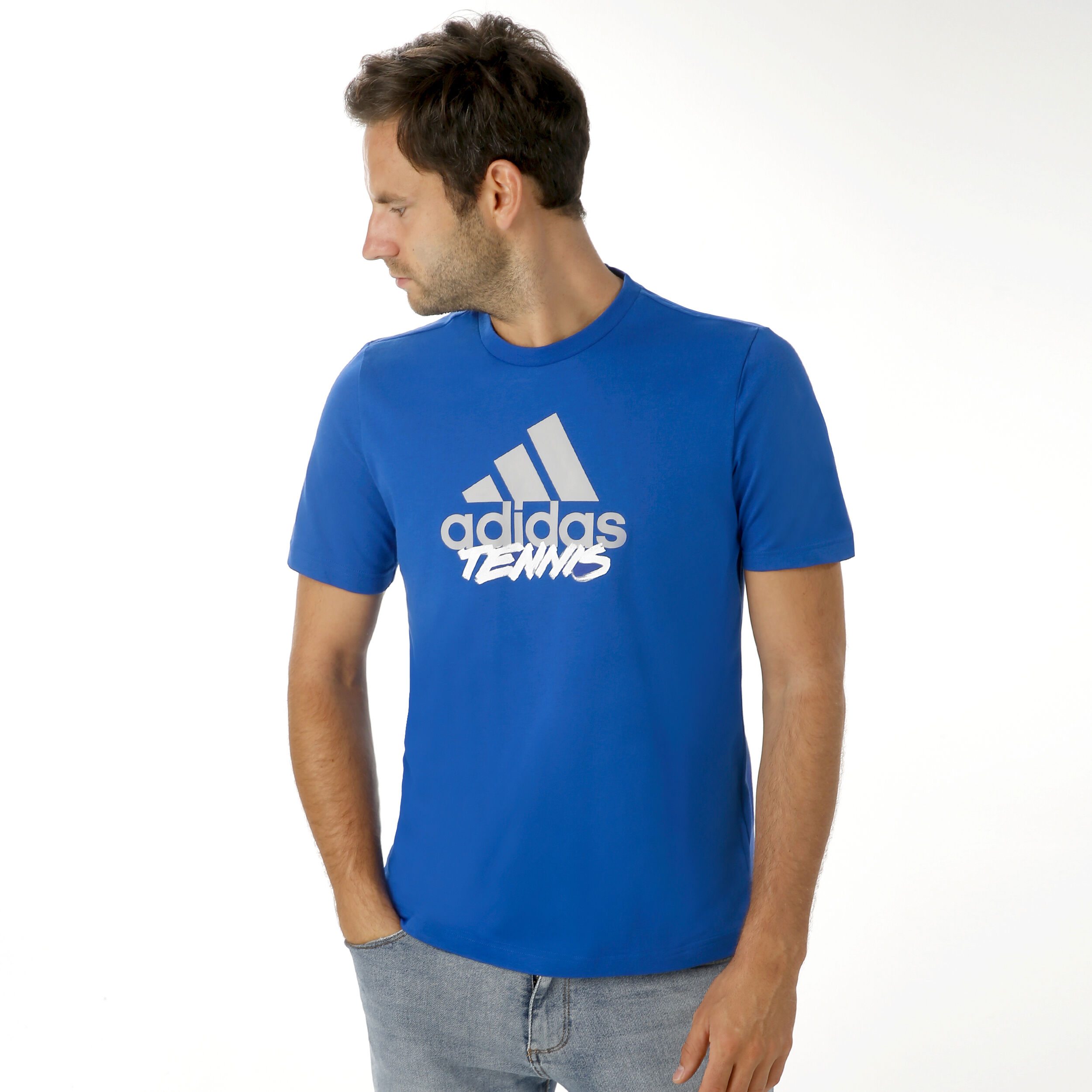 Adidas tennis t shirt mens deals