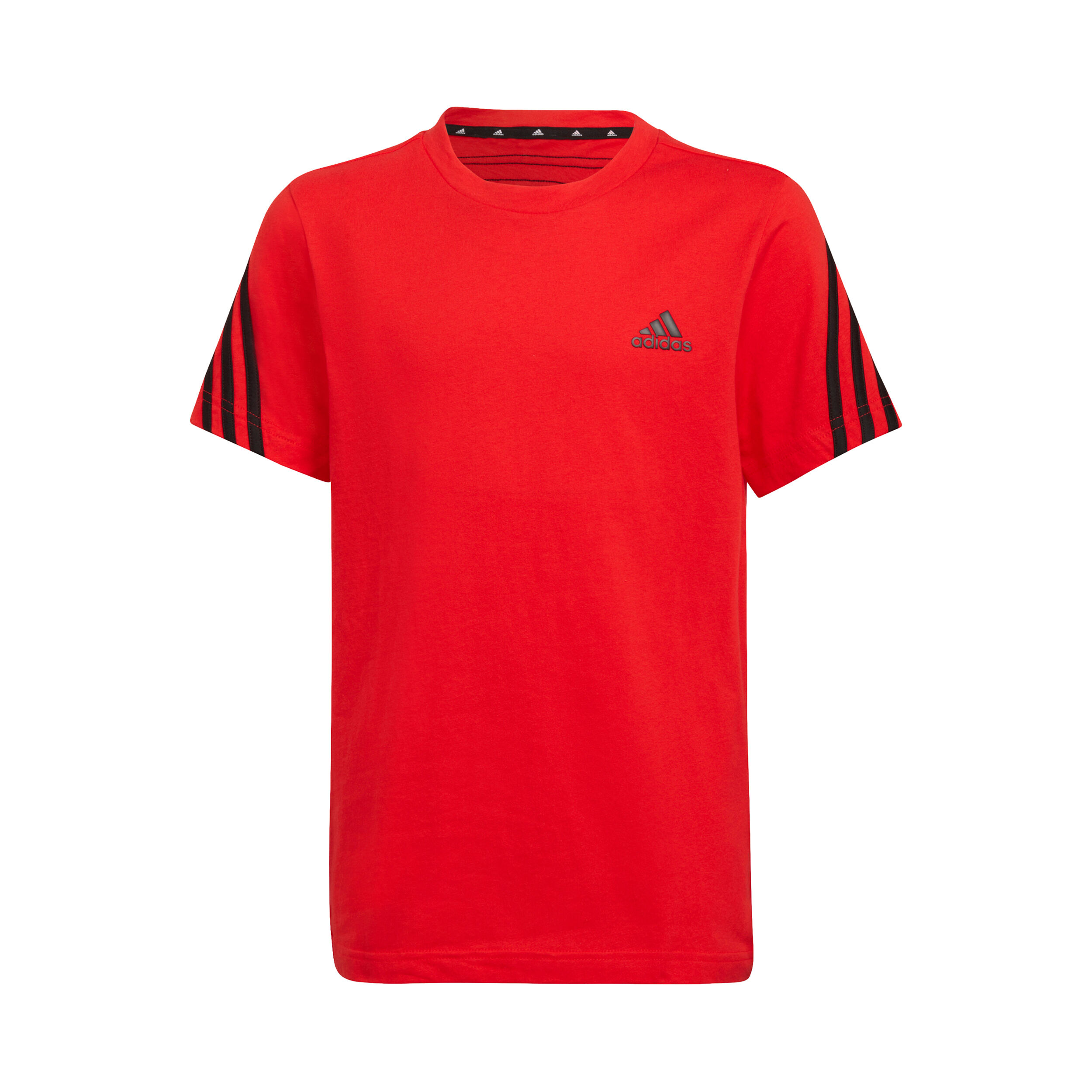 Buy adidas Future Icons 3 Stripes T Shirt Boys Red online Padel Point COM