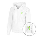 Quiet Please Clothing Quiet Please Wild Collage Zip Hoodie Women-White,Multicoloured