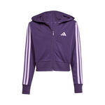 adidas Clothing adidas 3Stripes Full-Zip Crop Training jacket Girls - violet, lilac
